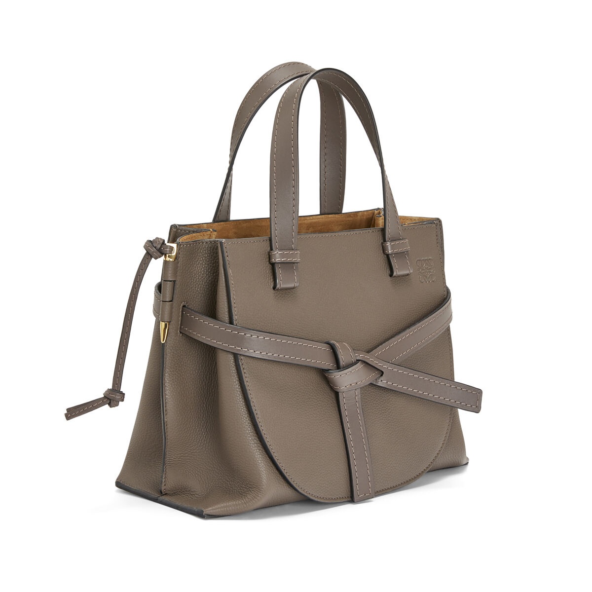 Small Gate Top Handle bag in soft grained calfskin - 3