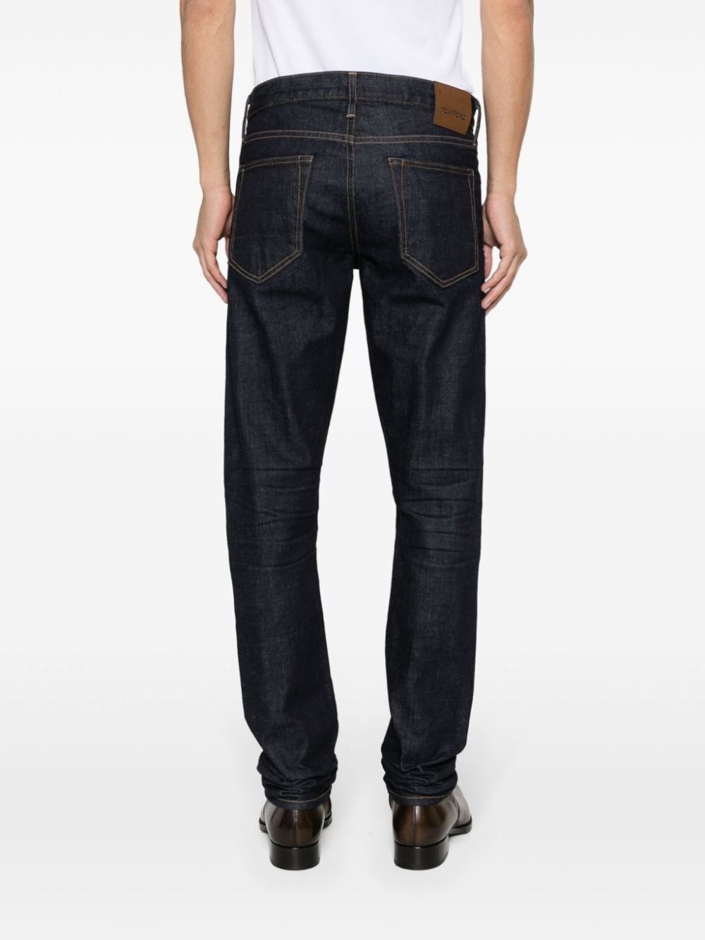 logo-patch slim-fit jeans - 4
