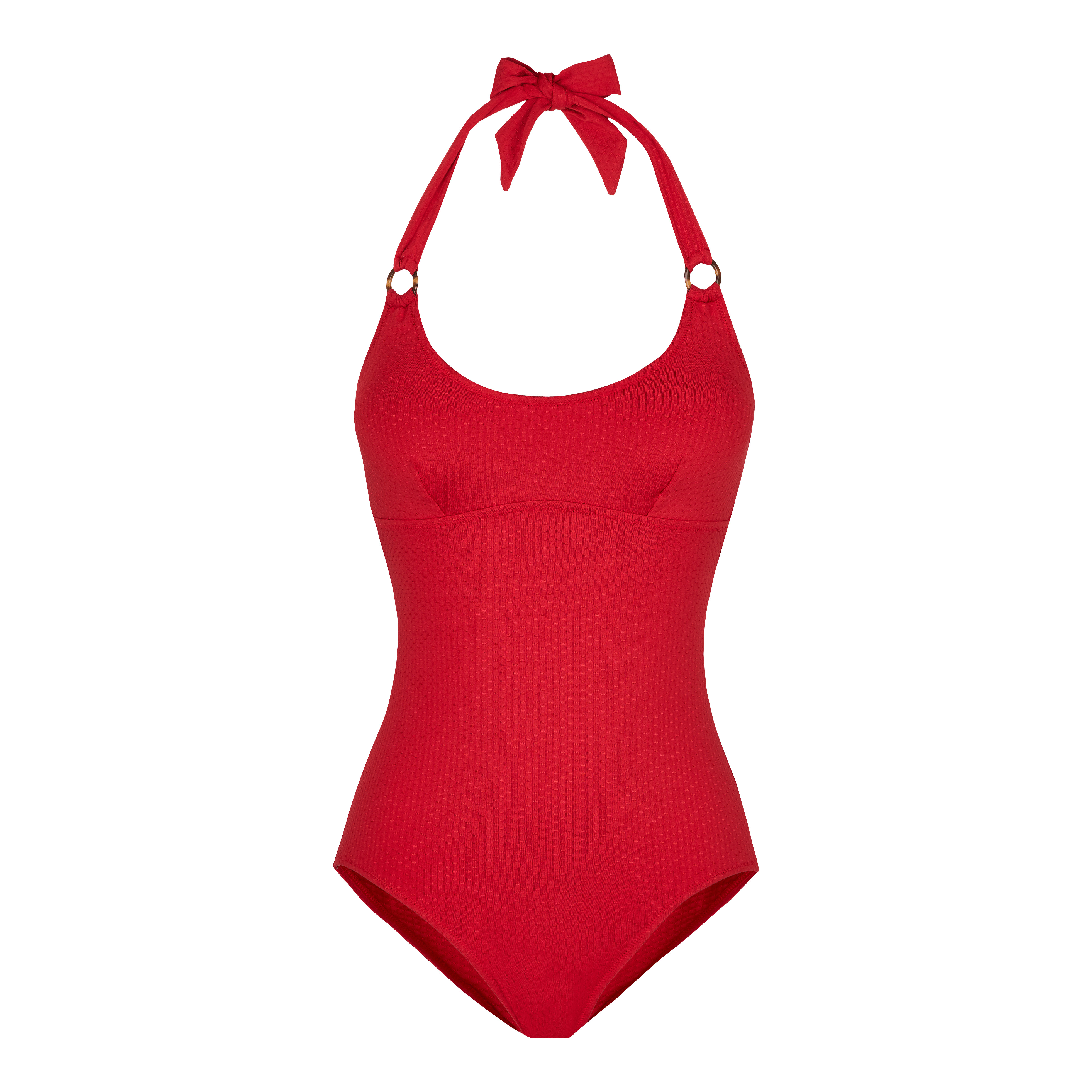 Women Embroidered One-piece Swimsuit Plumetis - 1