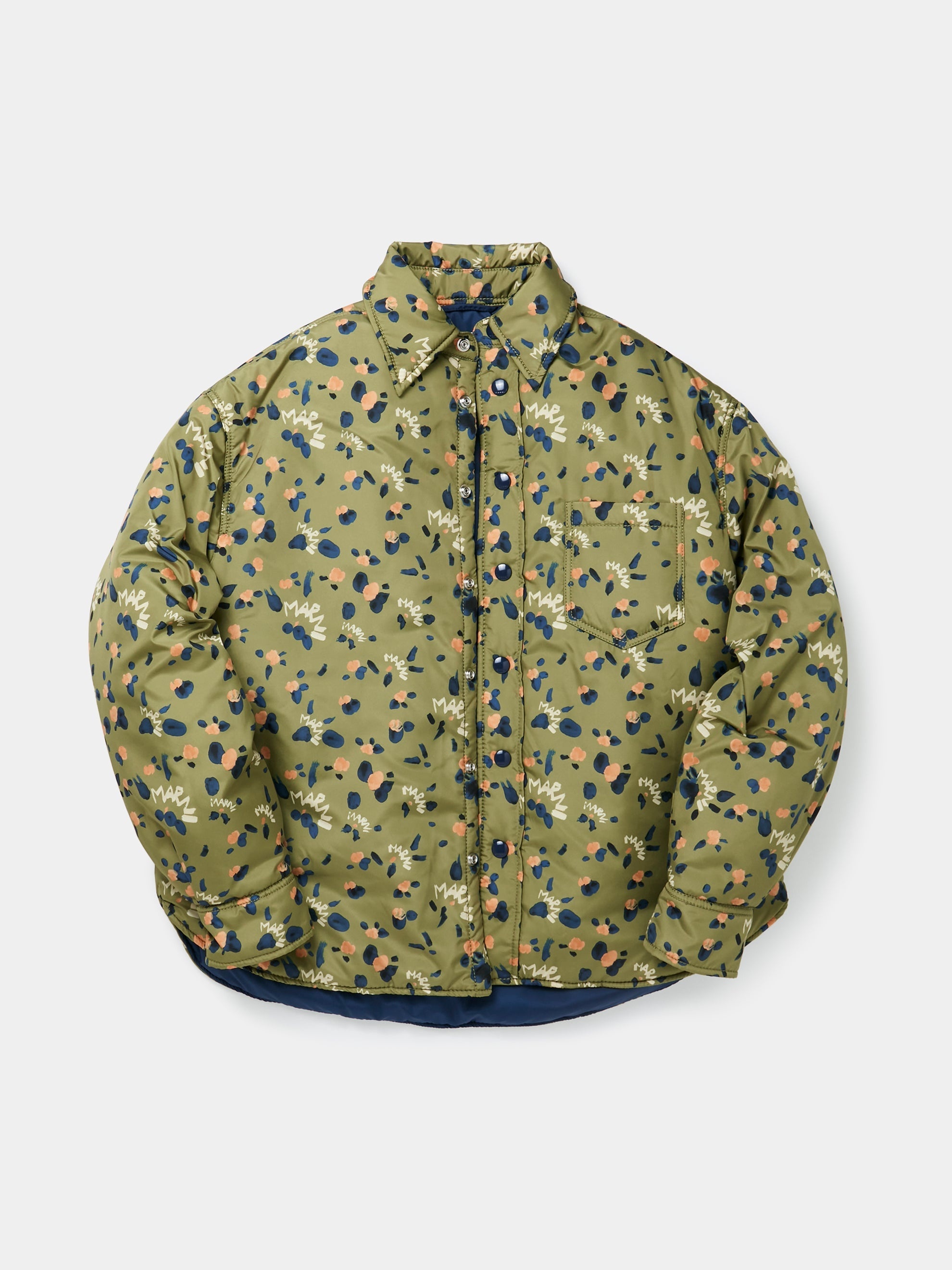 DRIPPING QUILTED OVERSHIRT JACKET (LEAF GREEN) - 1