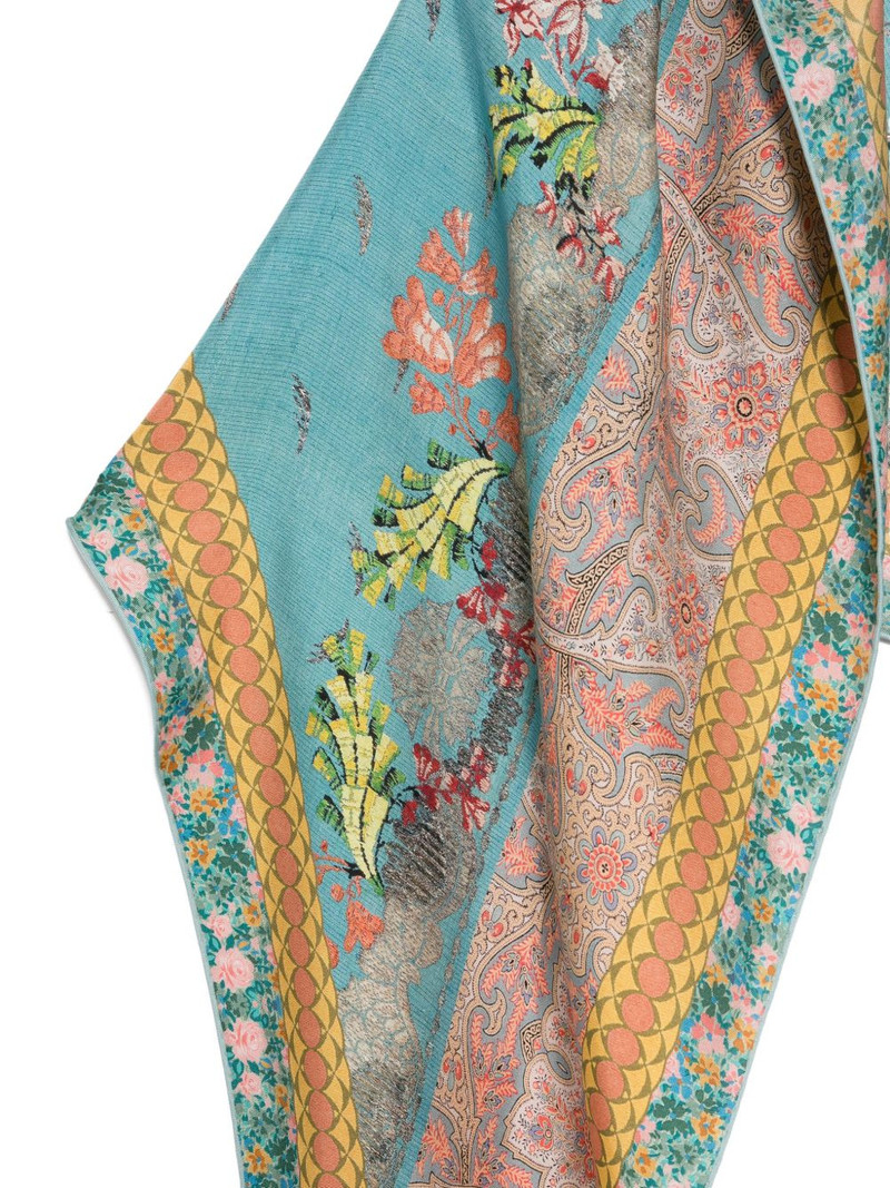 Pierre-Louis Mascia Aloeuw printed scarf outlook