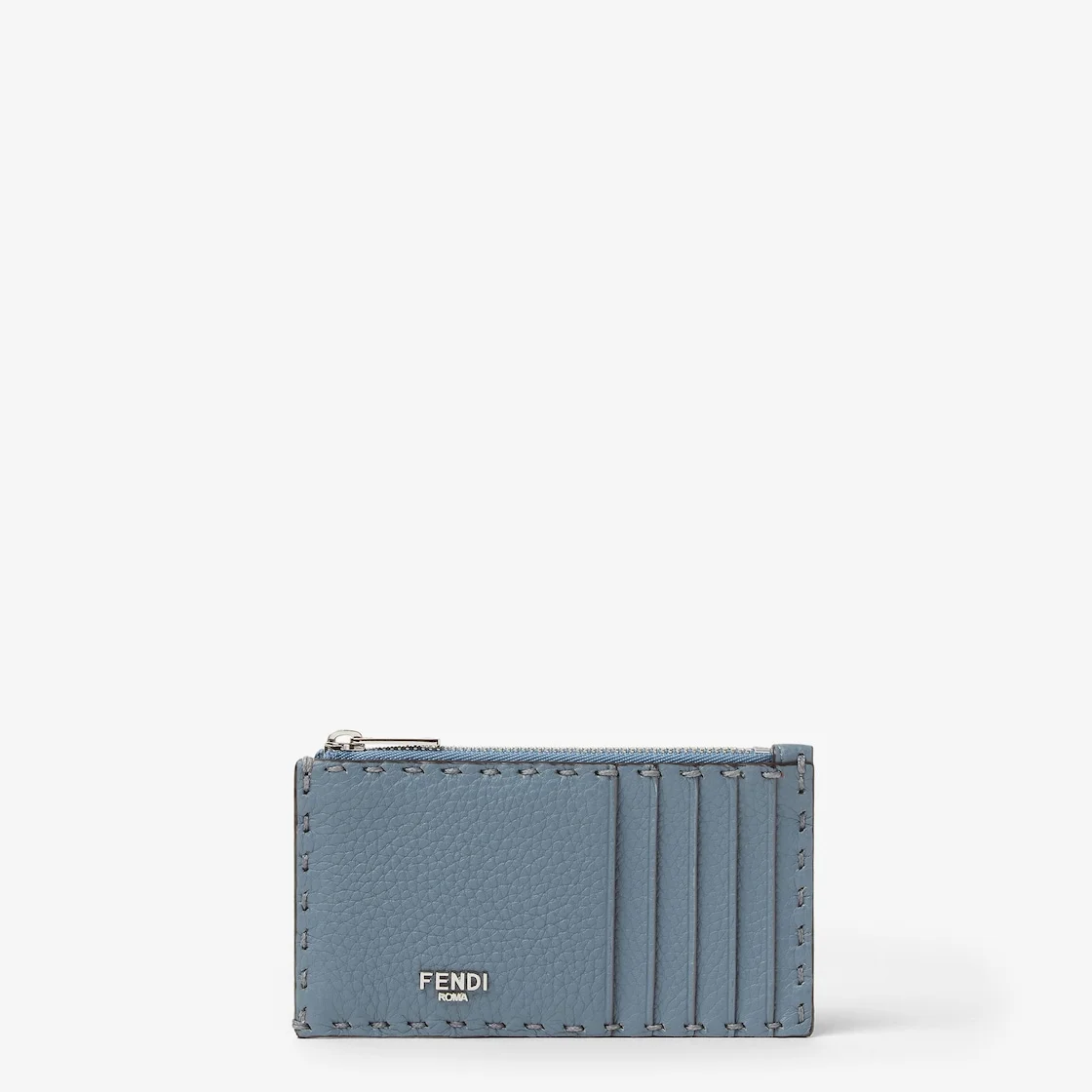 Card Holder Selleria Mercury blue and dark gray Selleria card holder with 78 hand-sewn stitches - 1