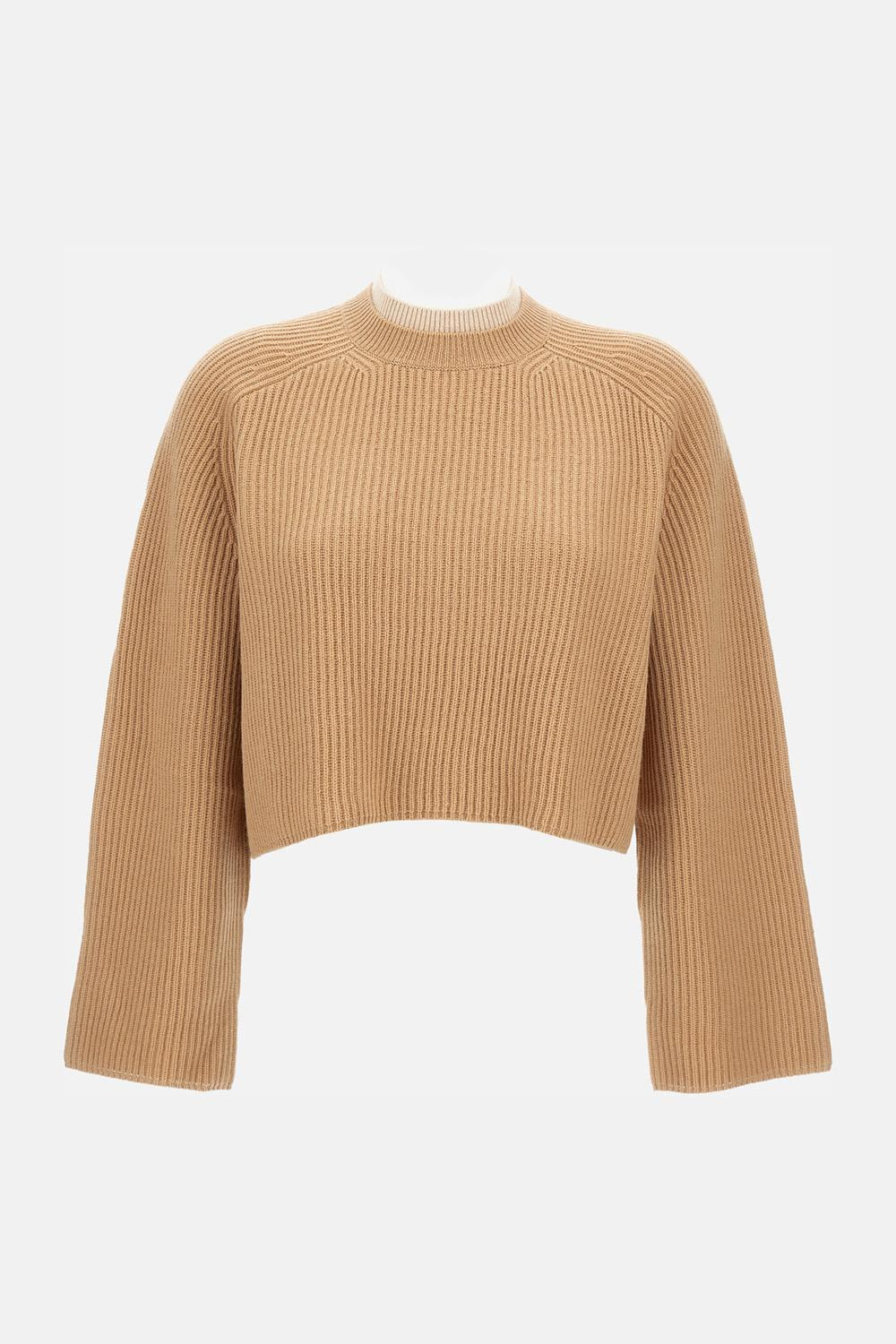 Double Collar Ribbed Pullover - 2