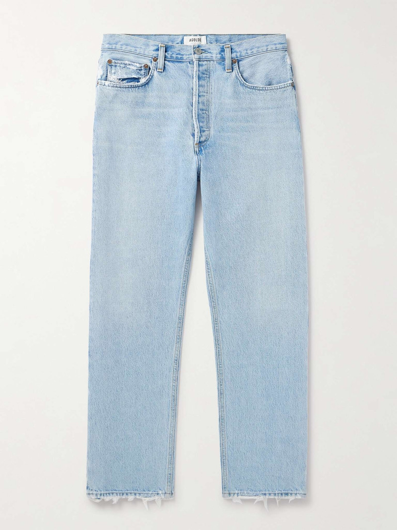 90's Straight-Leg Distressed Jeans 1