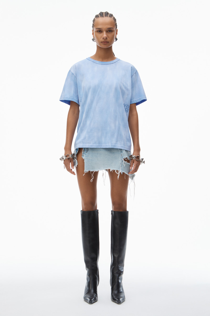 Alexander Wang puff logo tee in cotton jersey outlook