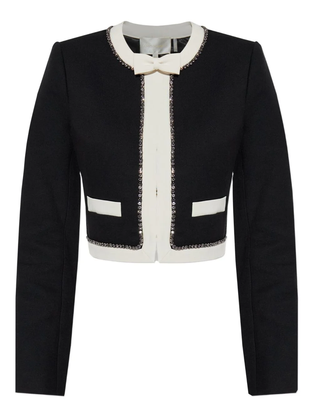 bow embellished jacket - 1