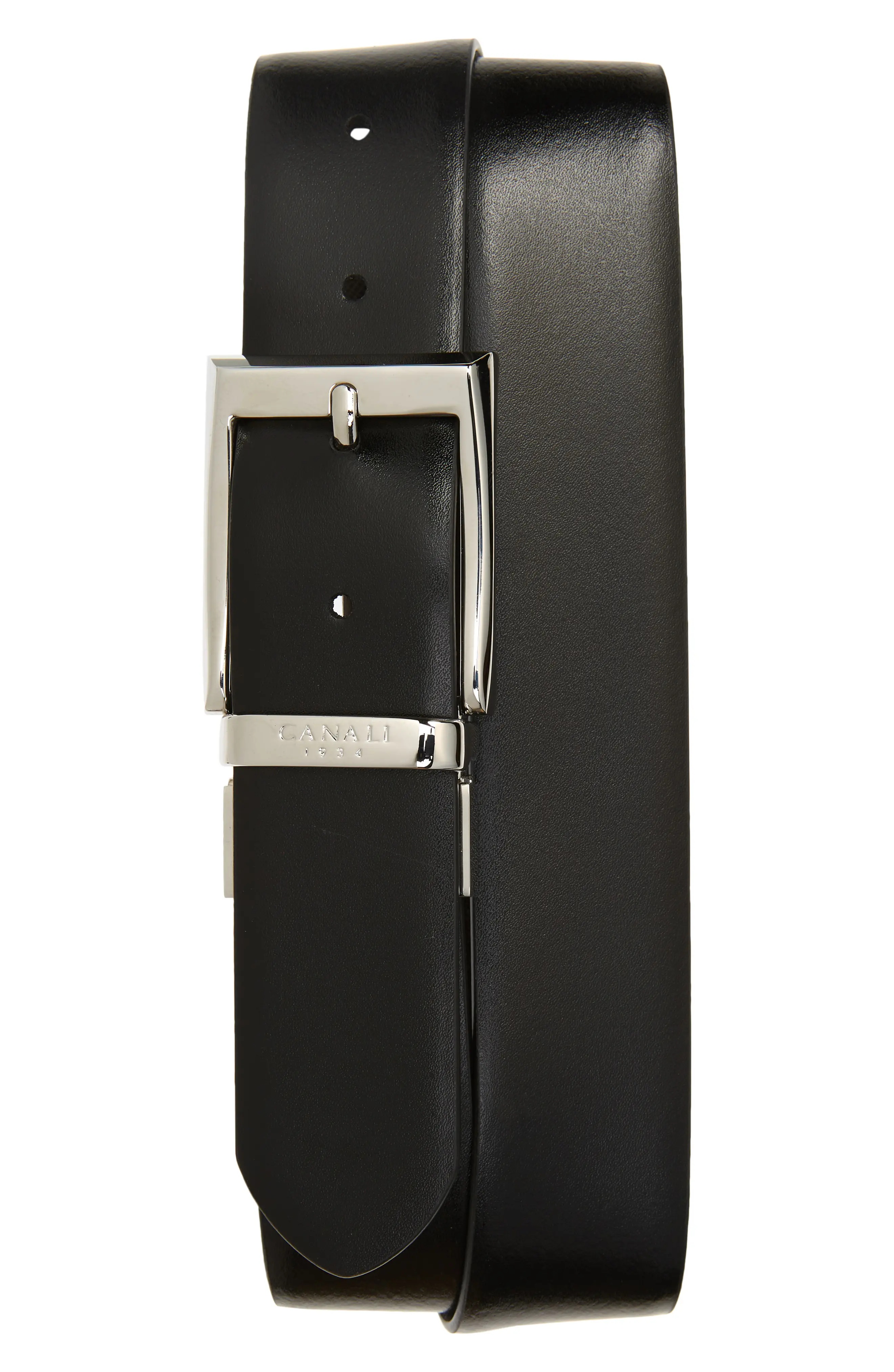Reversible Calfskin Leather Belt - 2