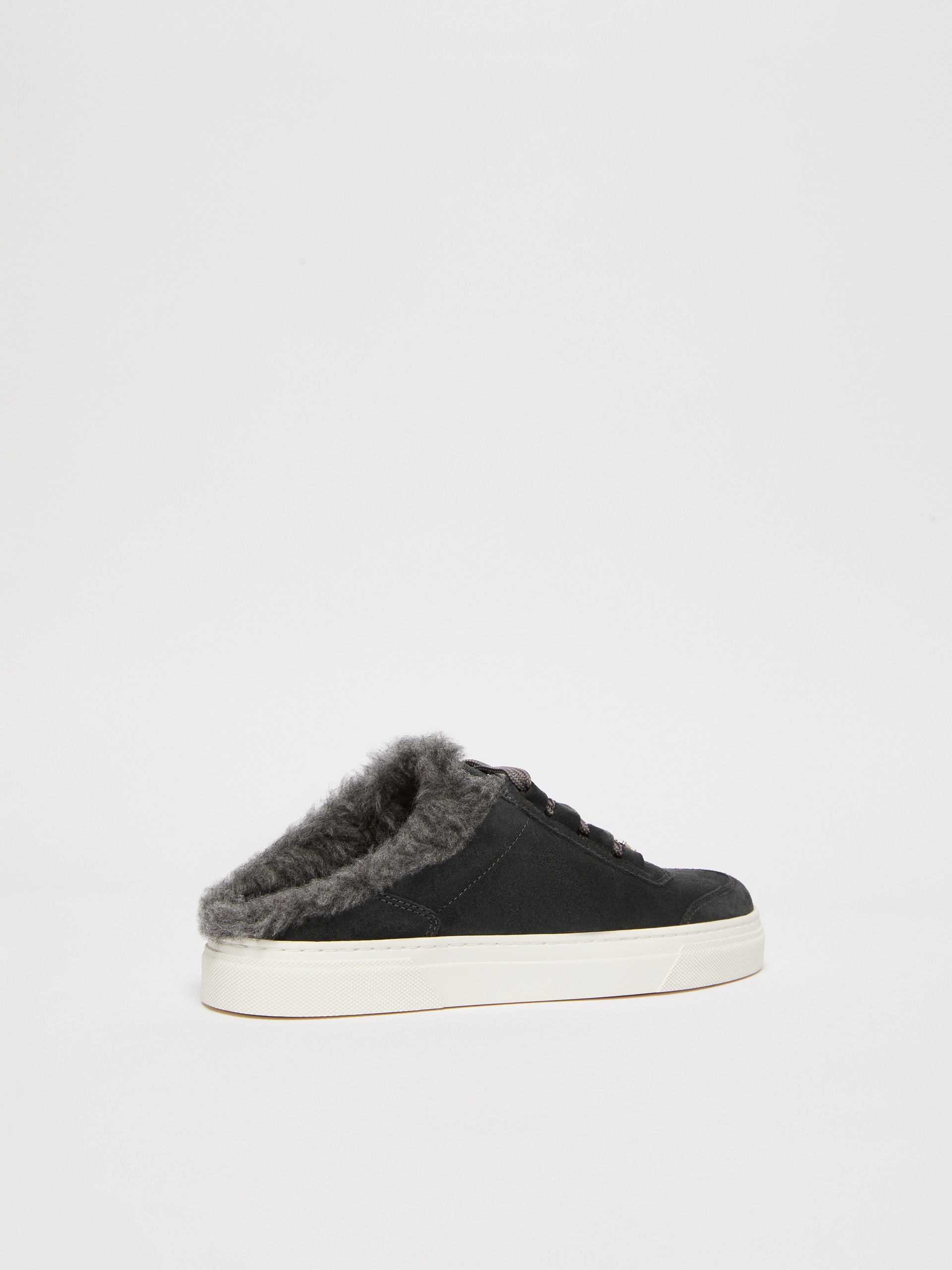 TSLIDESNEAKER2 Slide sneakers in suede and wool and alpaca Teddy fabric - 3