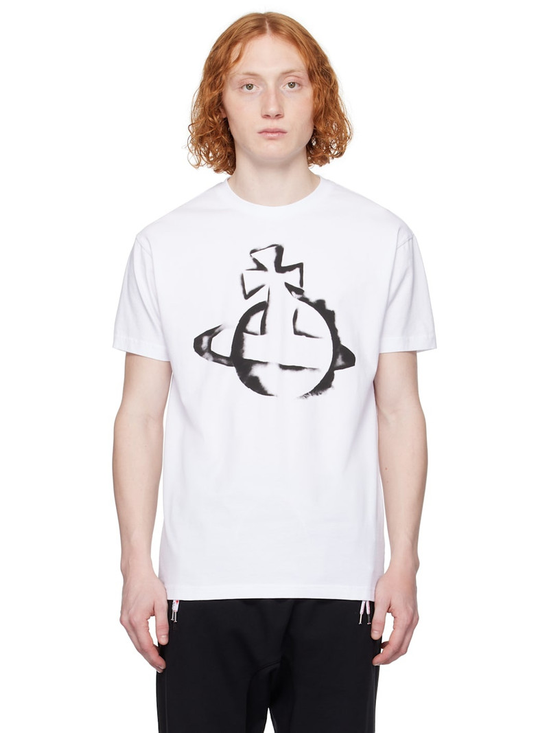 White Stencil Orb Classic T-shirt 1