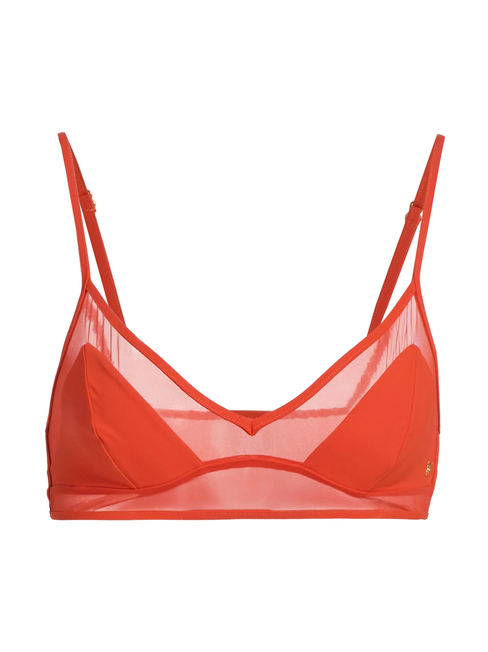 Women's Peep Show Bralette Bikini top - Tangerine - 1