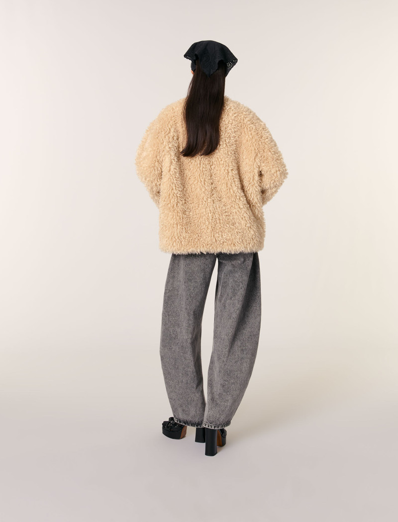 Short faux fur coat 4