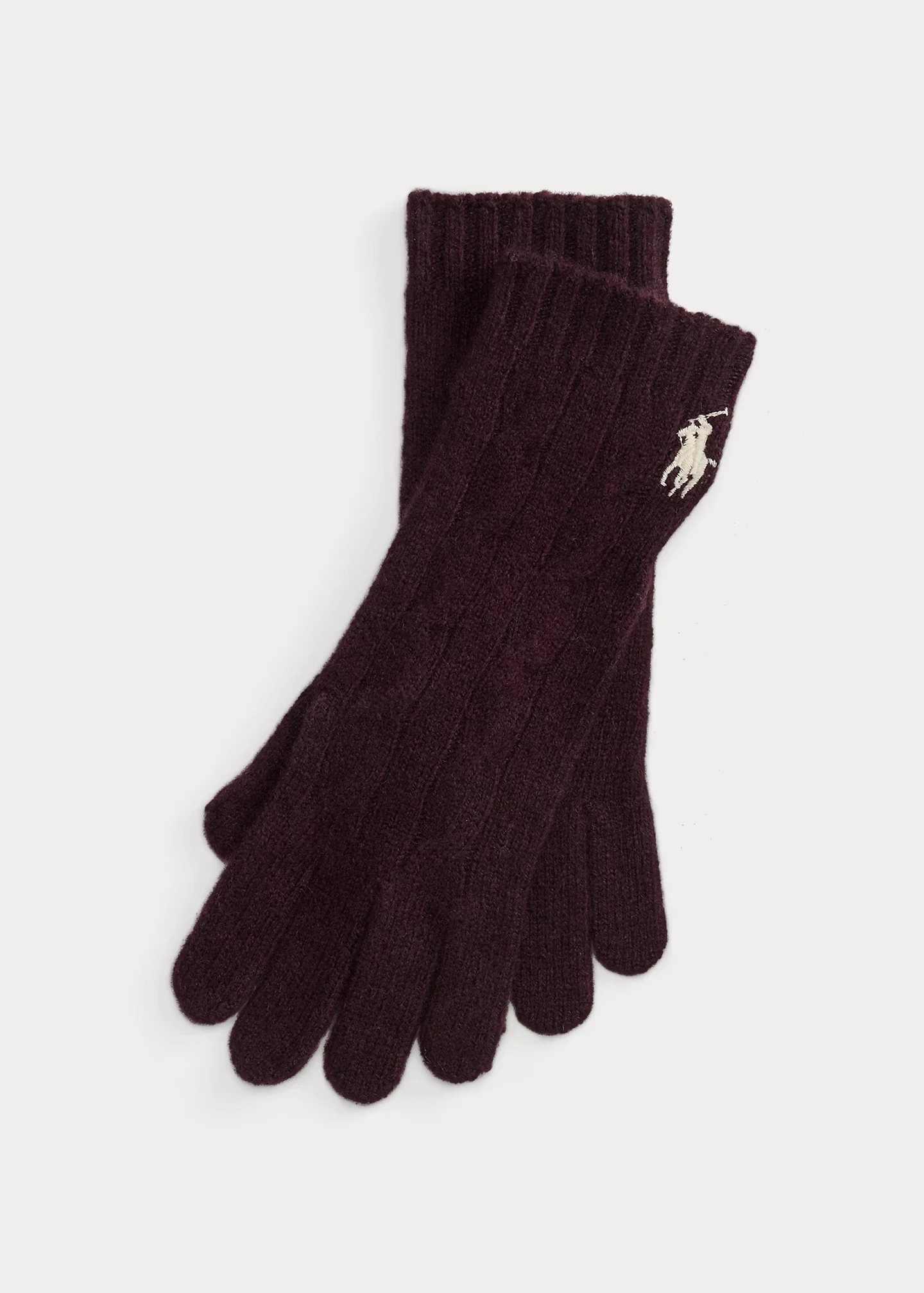 Cable-Knit Wool-Cashmere Gloves - 1