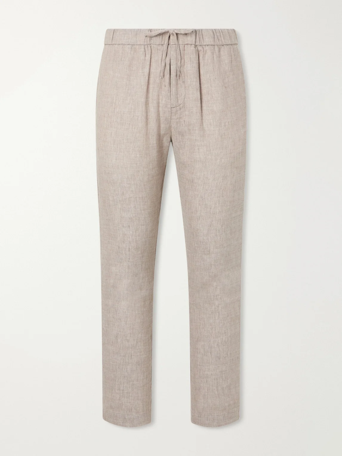 Oscar Straight-Leg Linen and Cotton-Blend Drawstring Trousers - 1