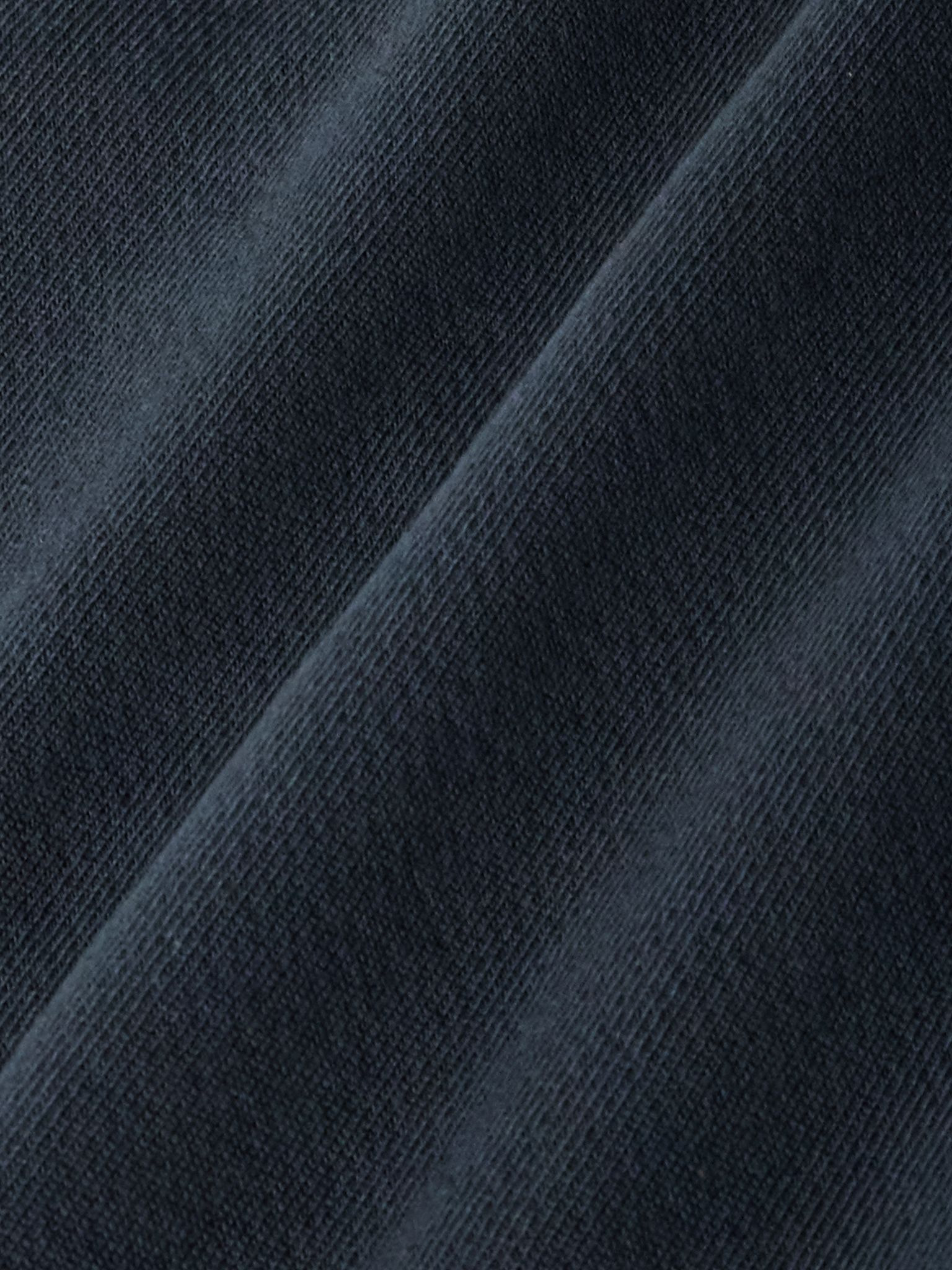 Garment-Dyed Fleece-Back Cotton-Jersey Zip-Up Hoodie Black - 5
