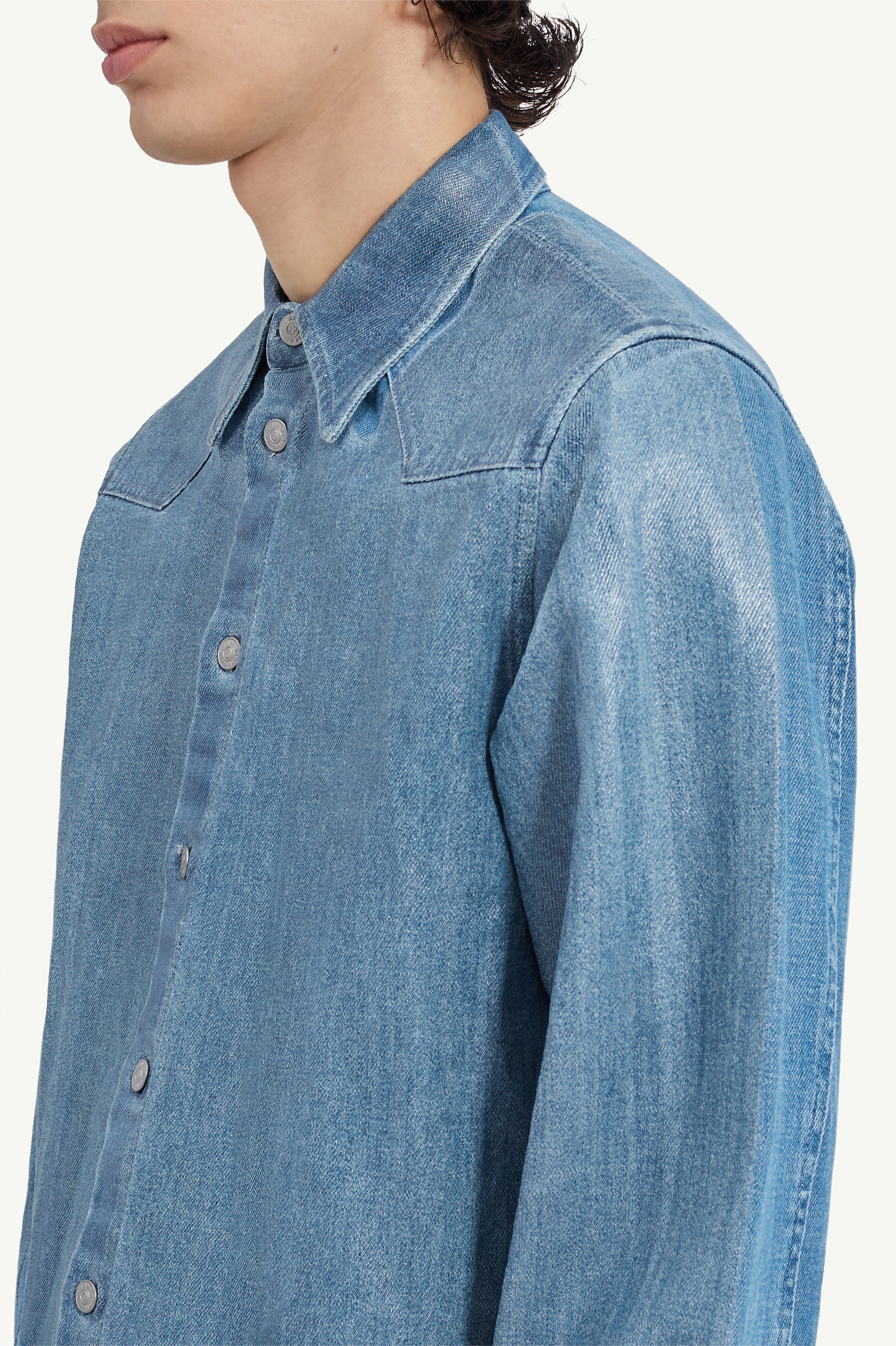 Coated denim shirt - 5