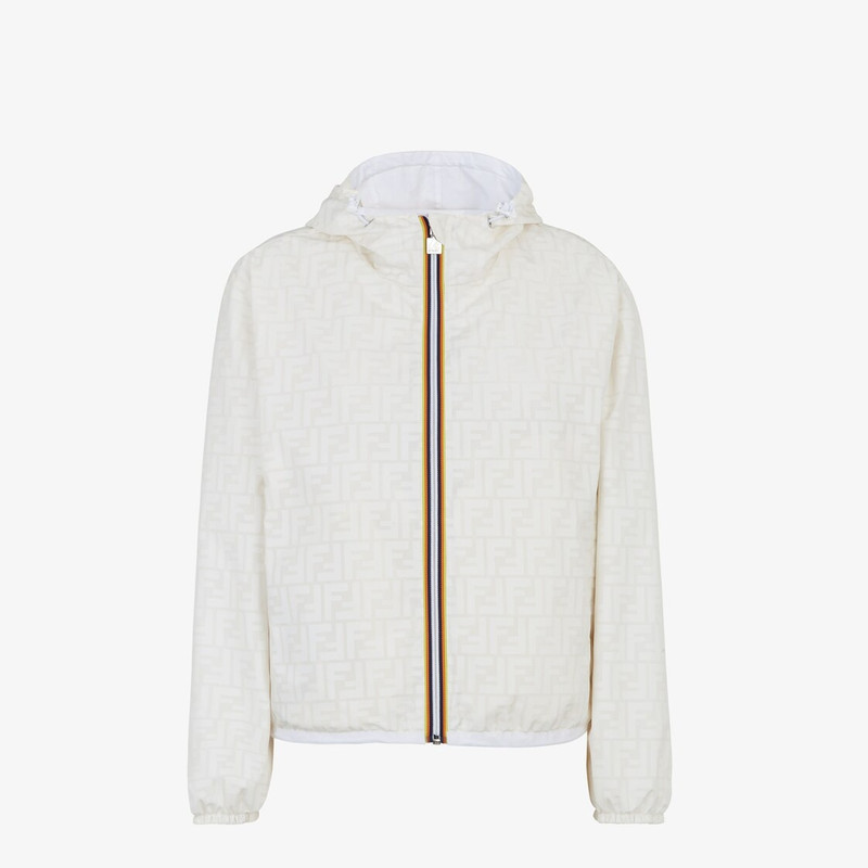 White nylon FENDI x K-Way® jacket 1