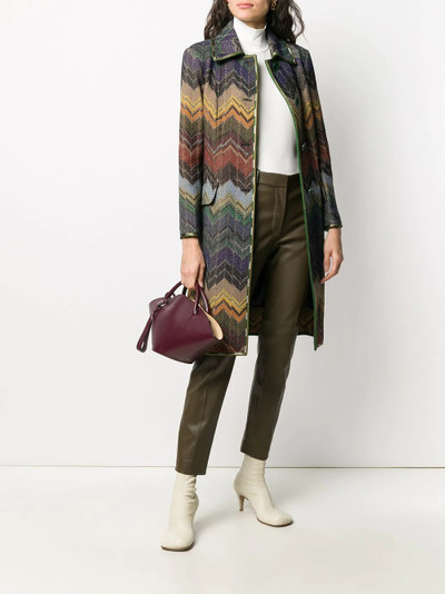 Missoni single breasted zig zag knit coat  outlook