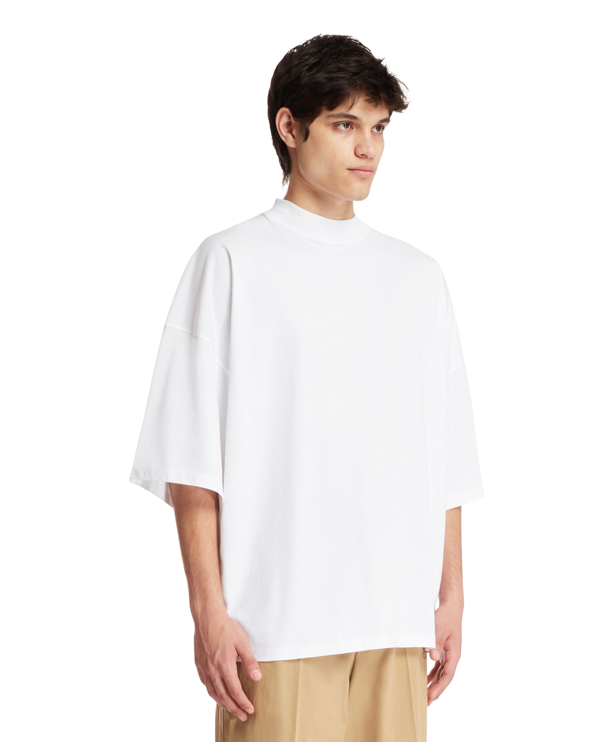 White Crew-Neck T-Shirt - 4