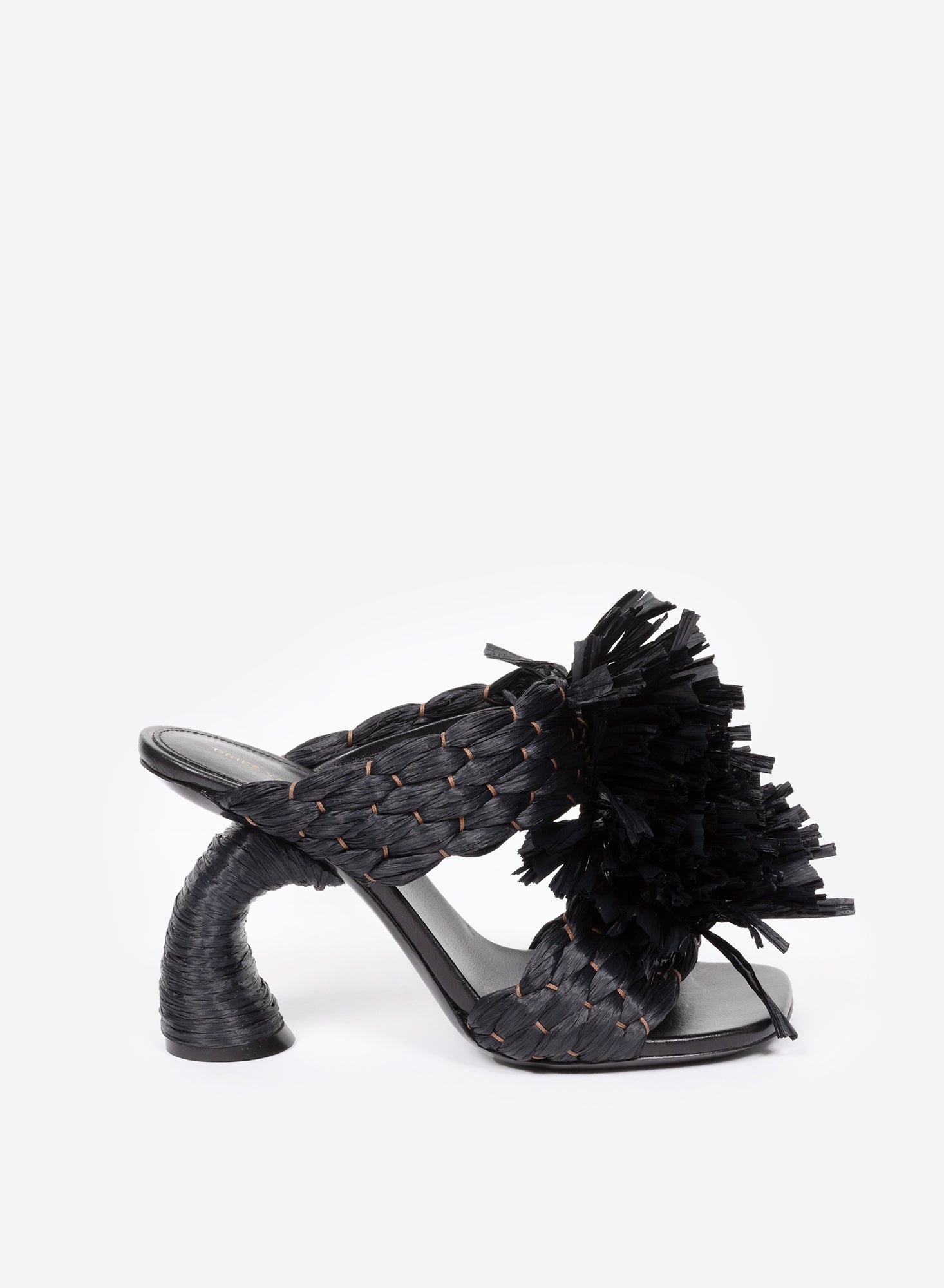 WOVEN RAFFIA MULES - 2