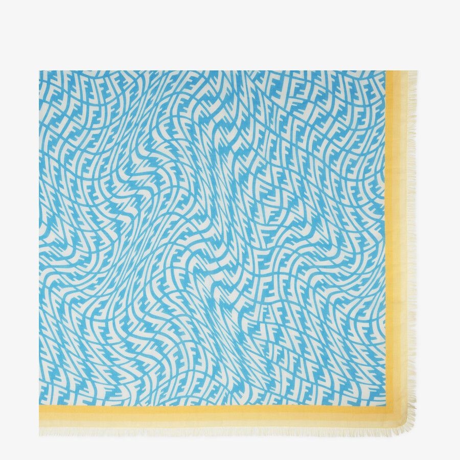 Light blue cotton stole - 1