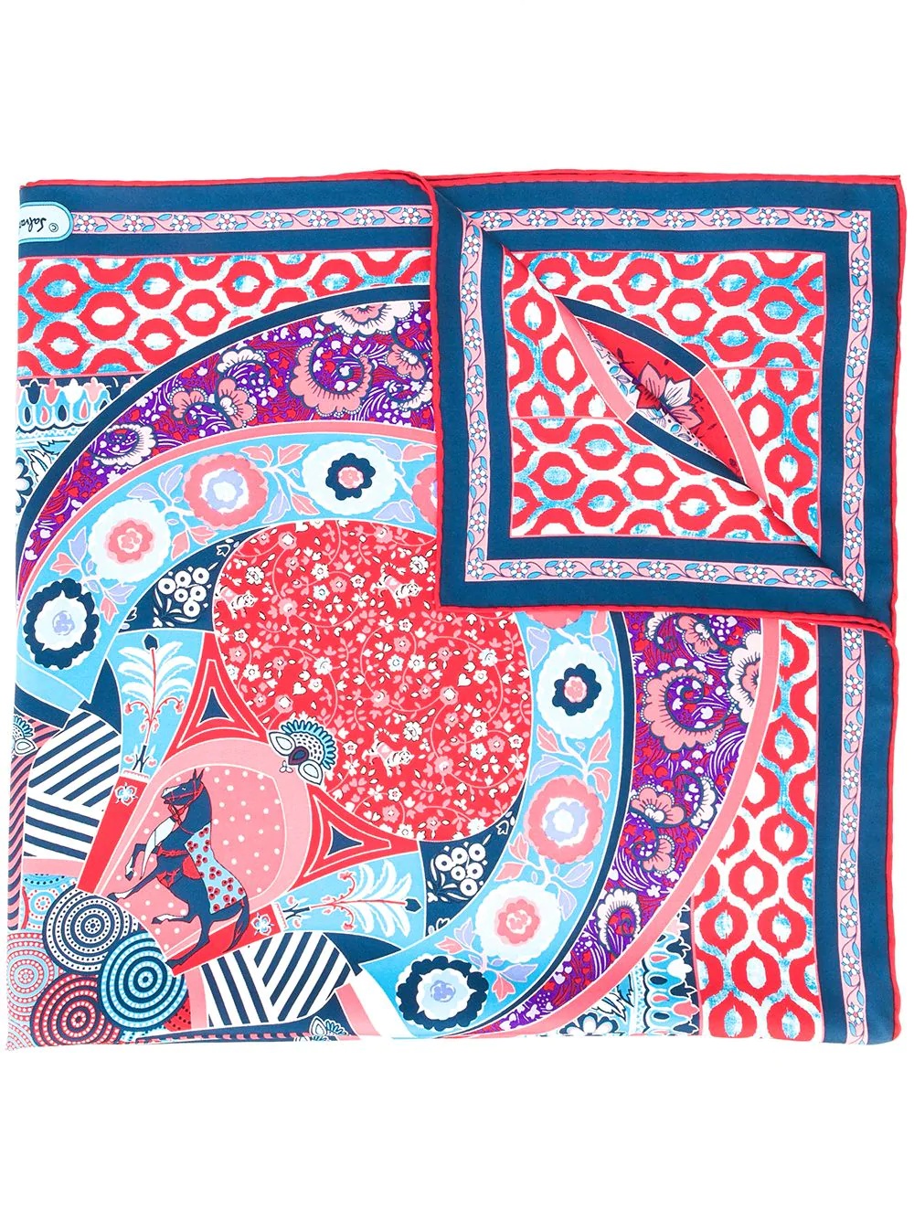 Monile-print twill scarf - 1