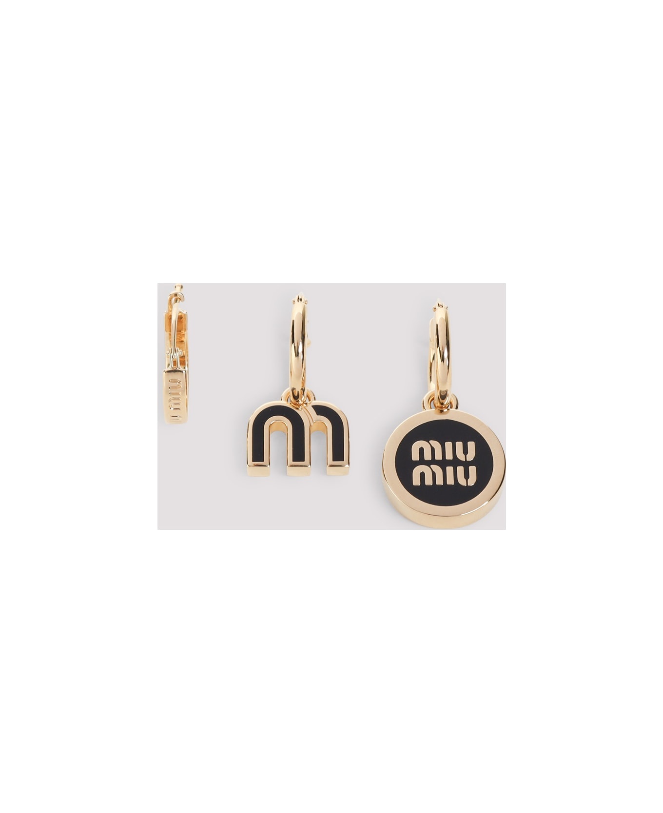 【送関込】MiuMiu☆ミュウミュウ Brass Earrings Miu Miu Earrings | italist | REVERSIBLE