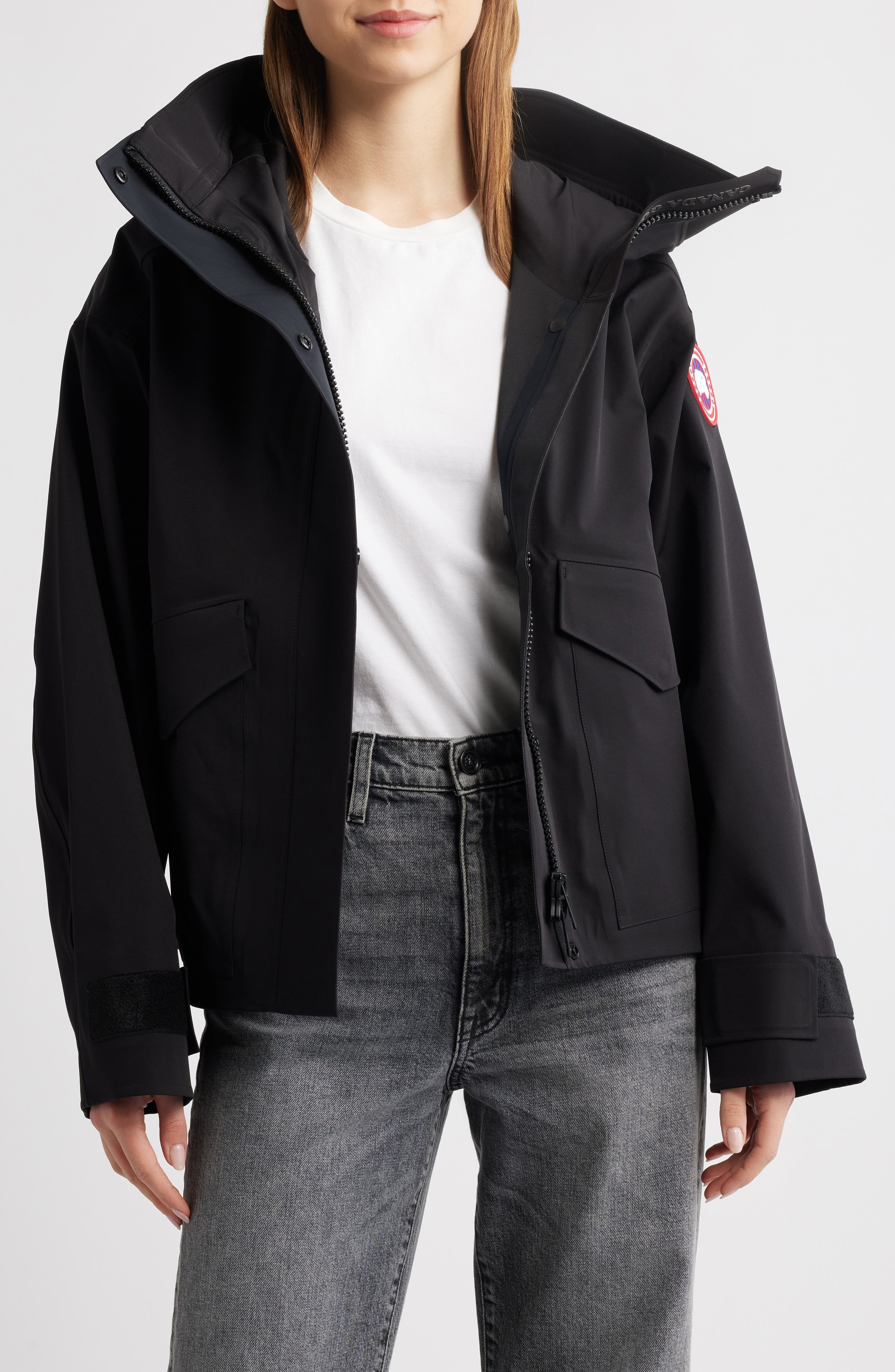 Canada Goose Tofino Hooded Rain Jacket in Black at Nordstrom - 4