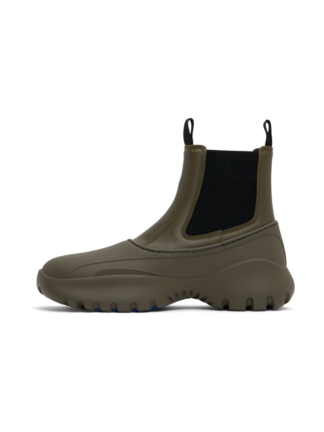 Khaki Leather Scoot Chelsea Boots - 3