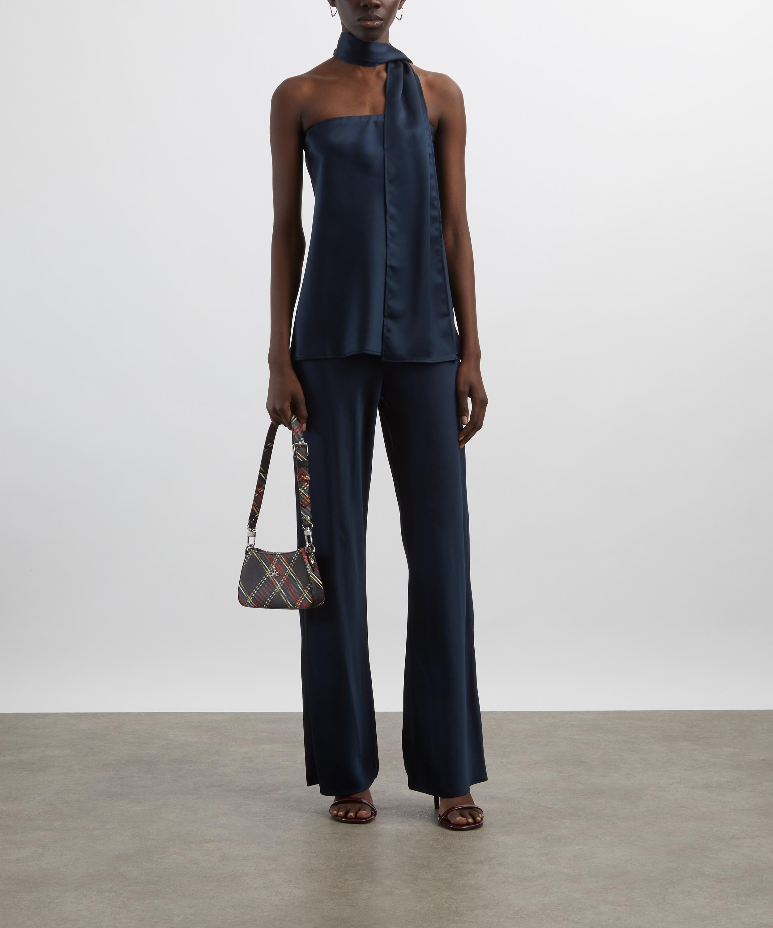 Sienna Navy Satin Top - 2