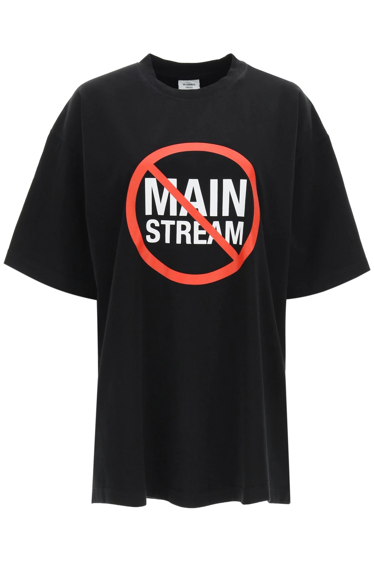 'NO MAIN STREAM' PRINT T-SHIRT - 1