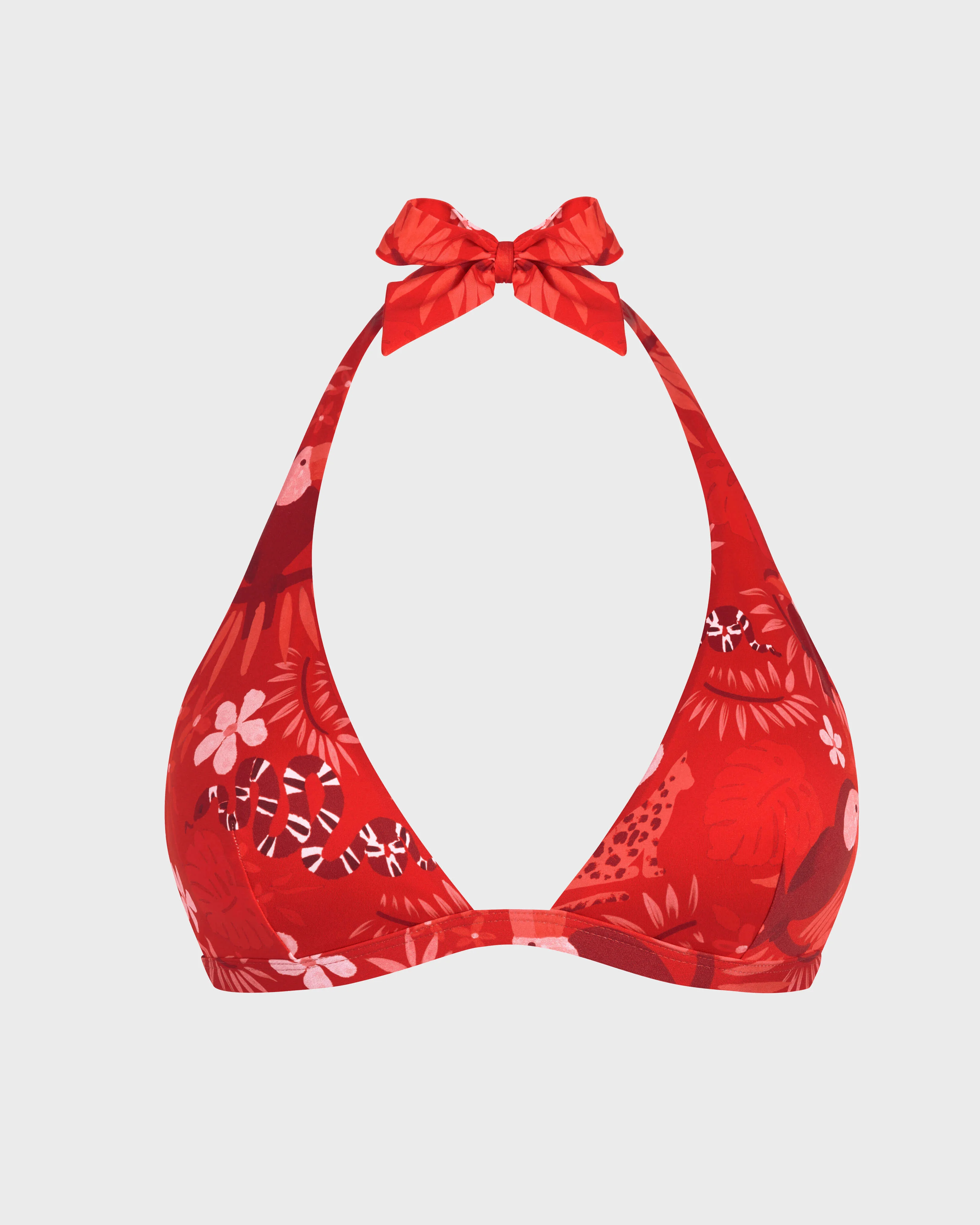 WOMEN HALTER BIKINI TOP PAPEL DE EMBRULHO - 1