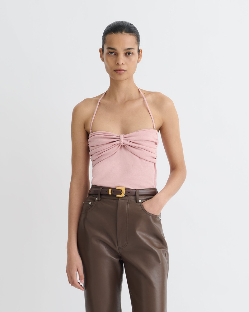 Nanushka Halter Neck Mesh Jersey Top outlook