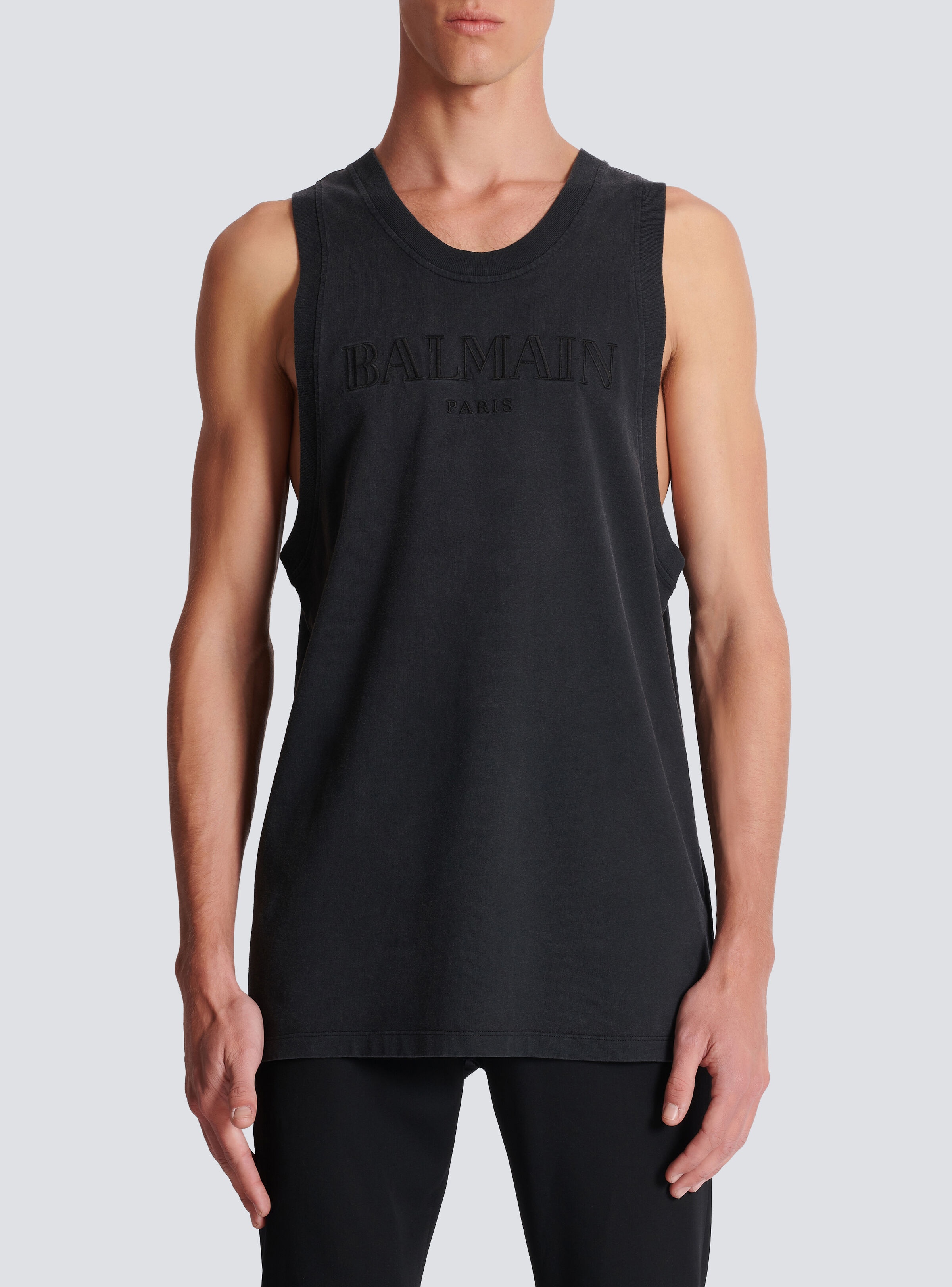 Vintage Balmain embroidered tank top - 5