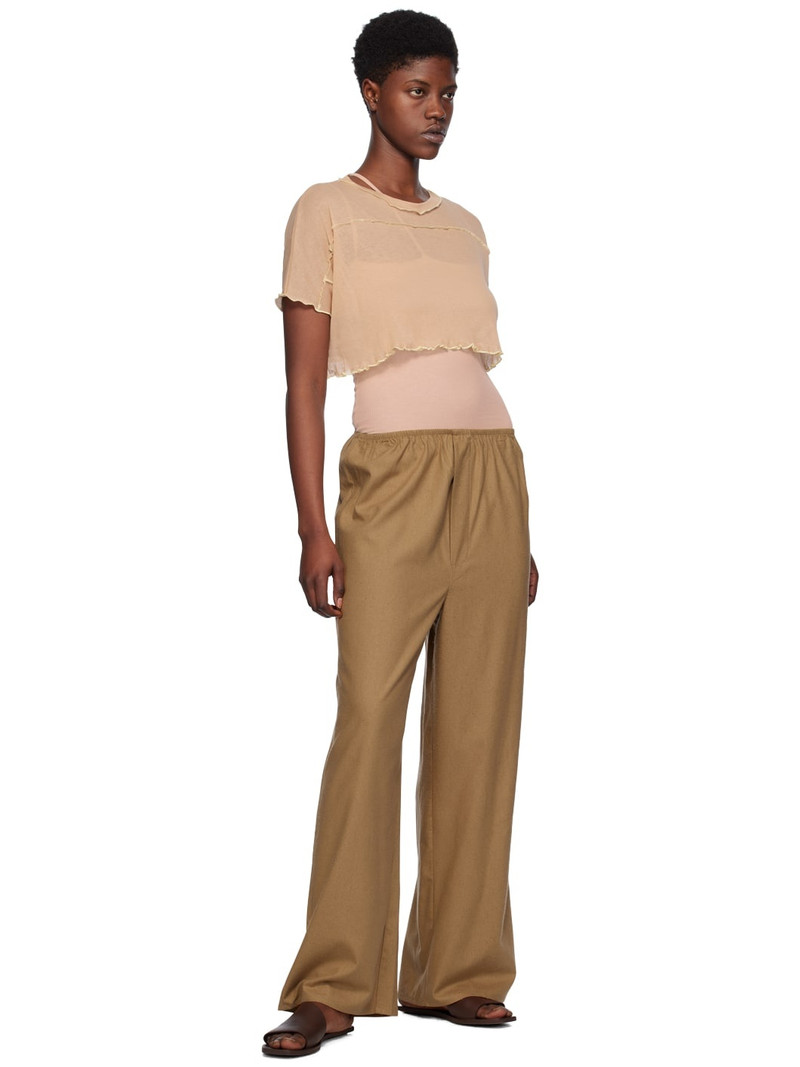 BASERANGE Beige Sun Crop T-Shirt outlook