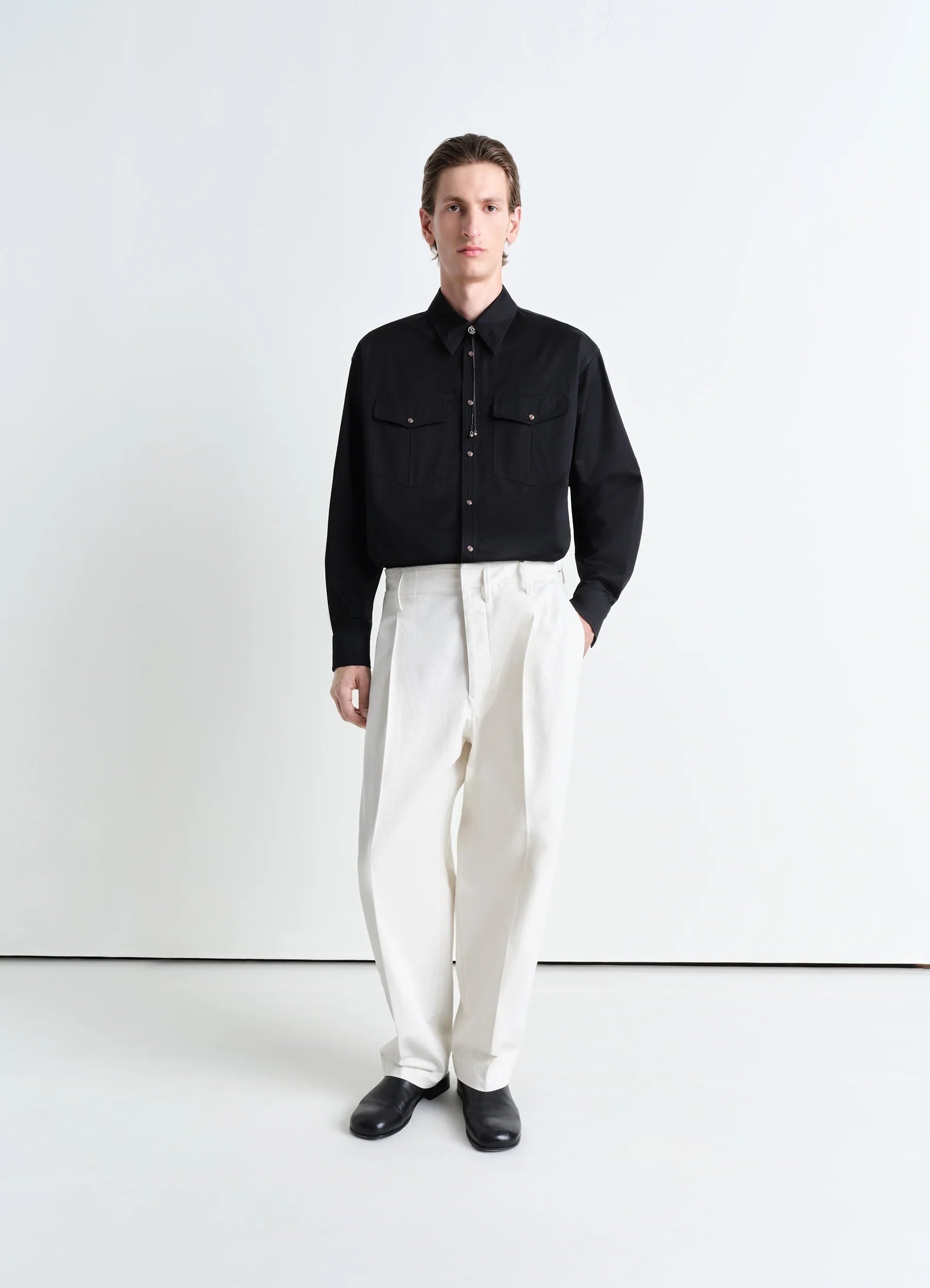 PLEATED CARROT PANTS - 2