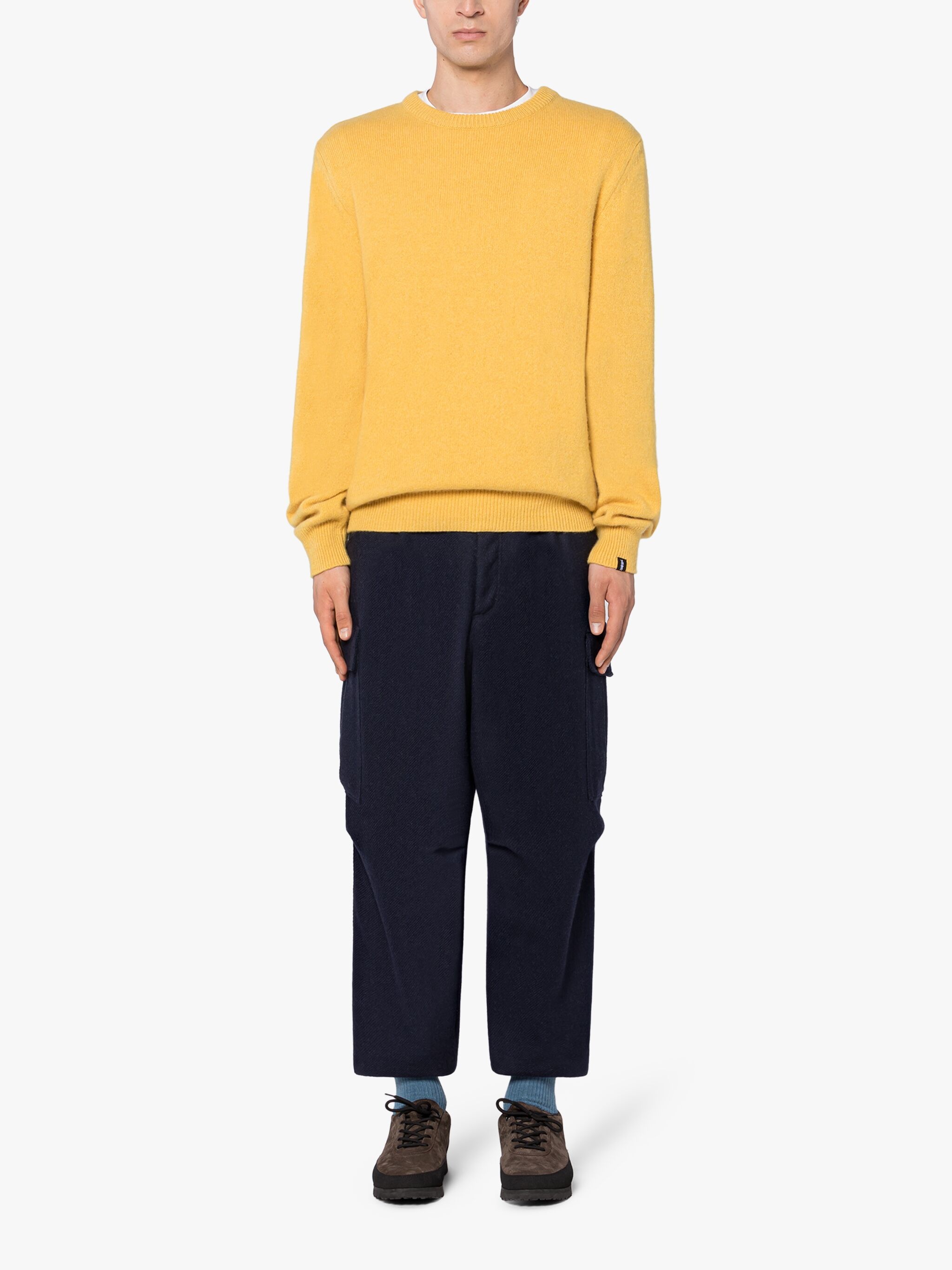 HOLKHAM YELLOW CASHMERE CREWNECK SWEATER - 2