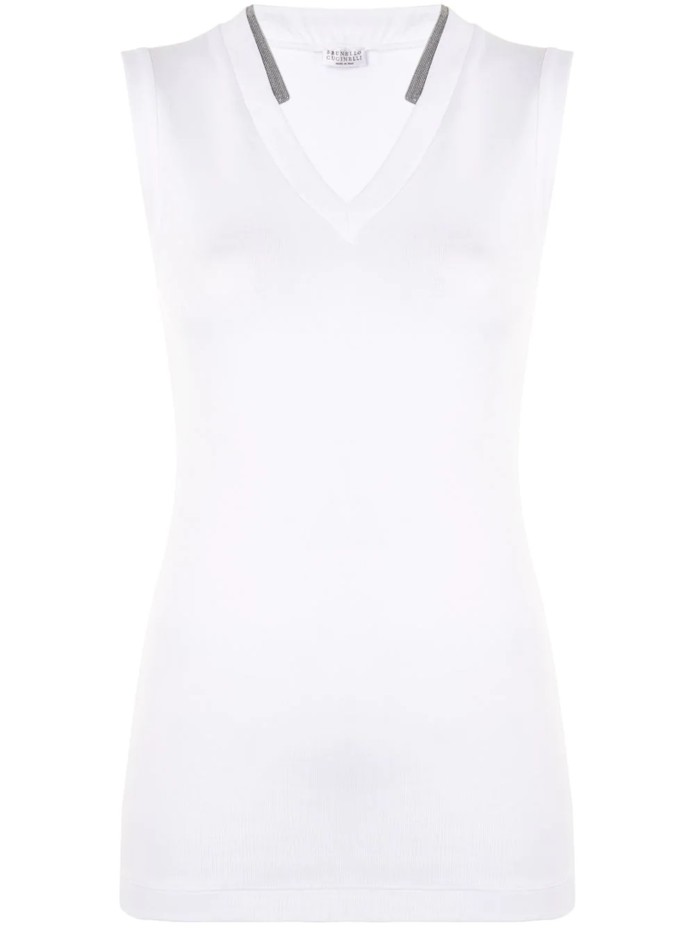 sleeveless V-neck tank top - 1