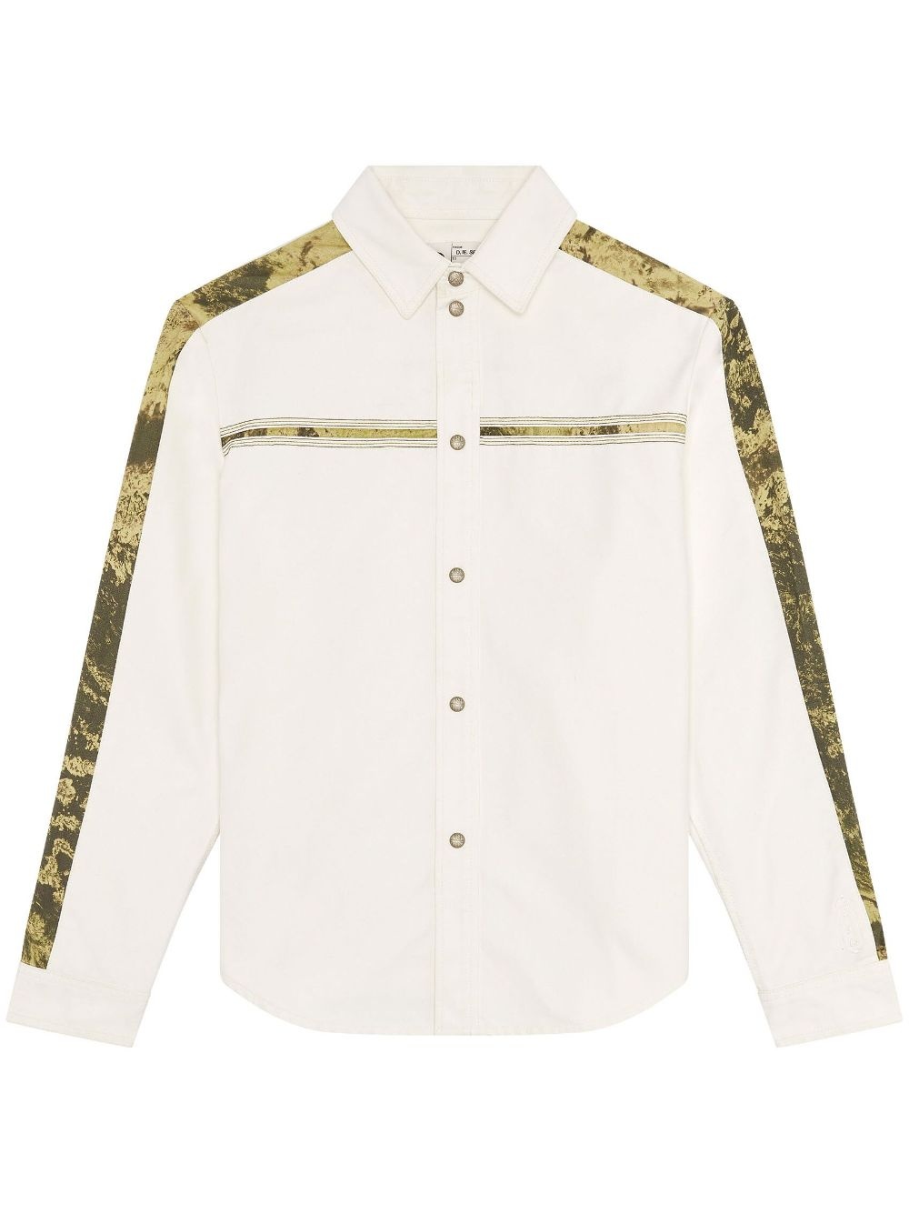 logo-embroidered cotton shirt - 1