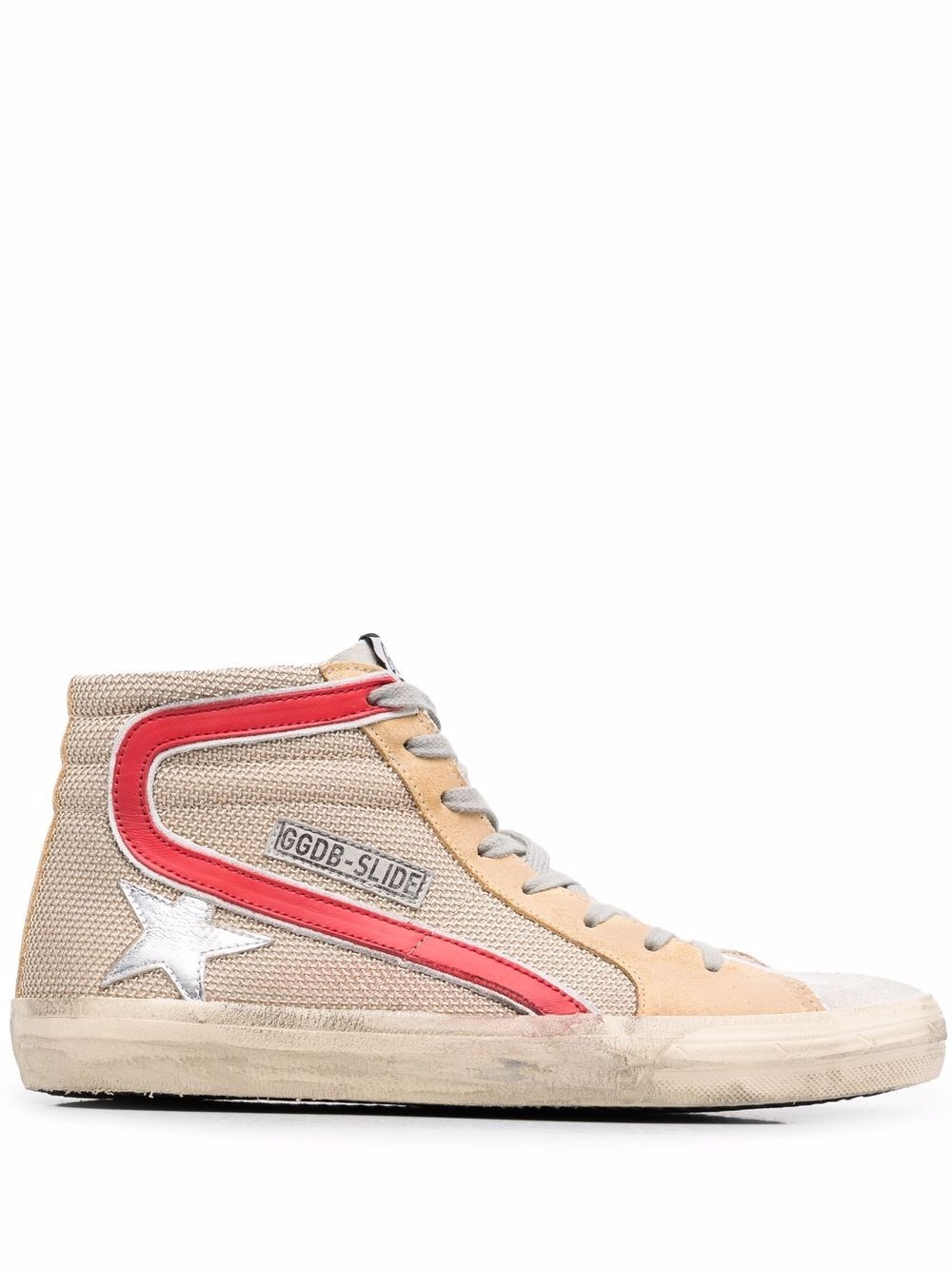 Slide high-top lace-up sneakers - 1