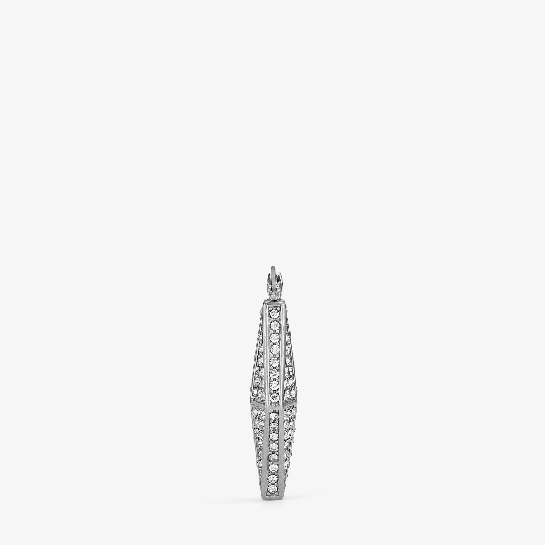 Diamond Chain Earring
Silver-Finish Chain Earrings with Pave Crystals - 3