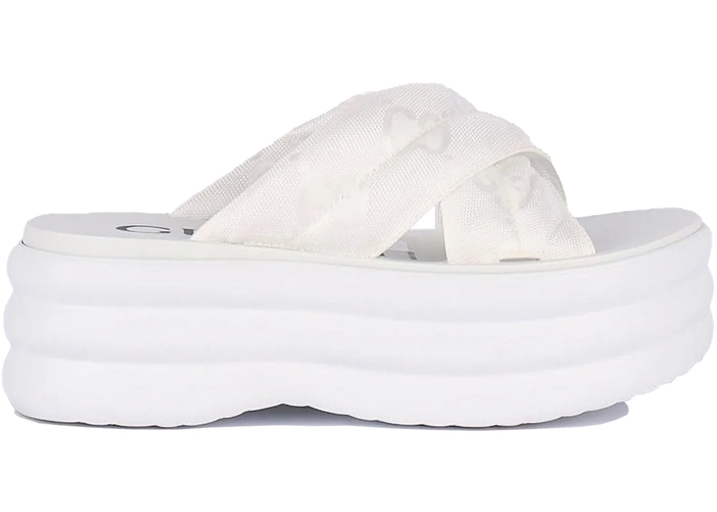 Gucci GG Platform Slide White (Women's) - 1