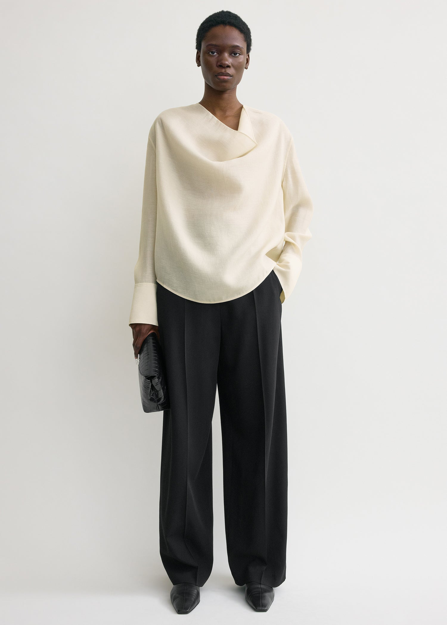 Cowl blouse ecru - 2