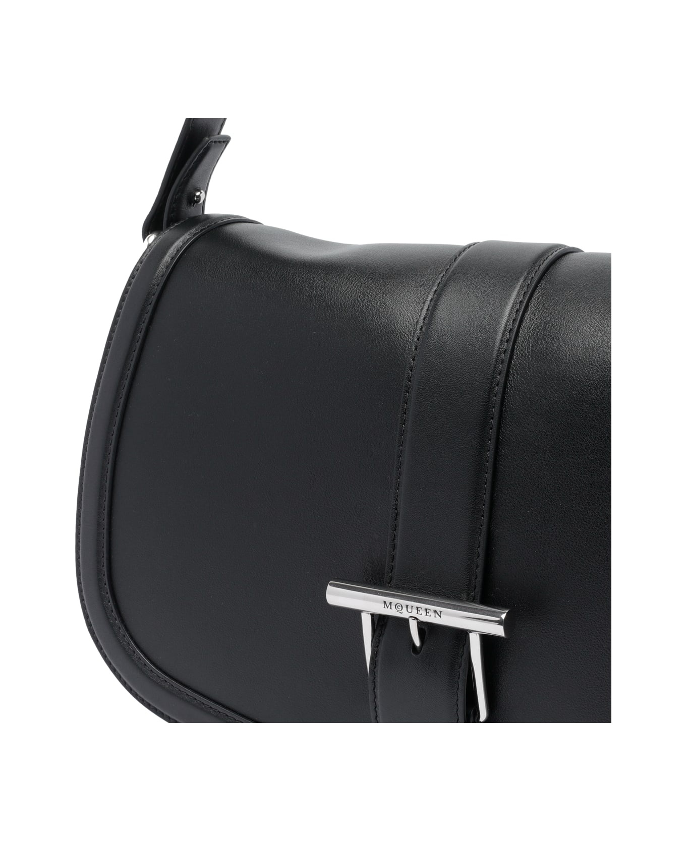 Large Mcqueen Satchel Bag With T Buckle - 4