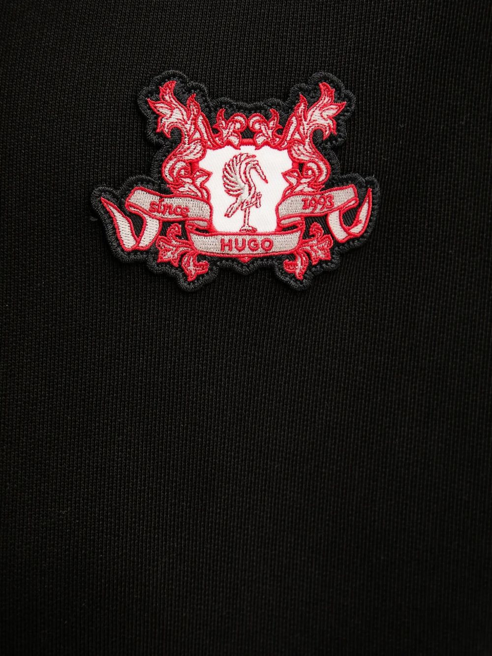 crest-embroidered half-zip sweatshirt - 5