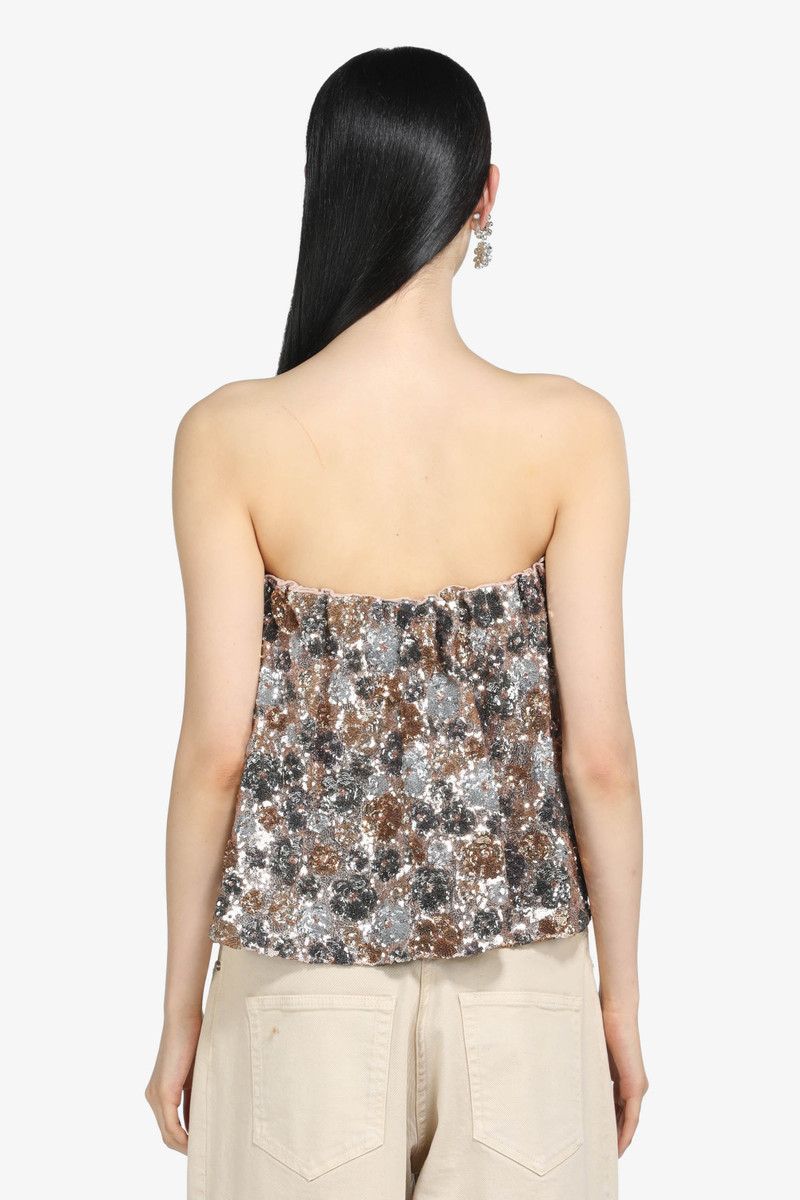 N°21 SEQUIN-EMBELLISHED STRAPLESS TOP outlook