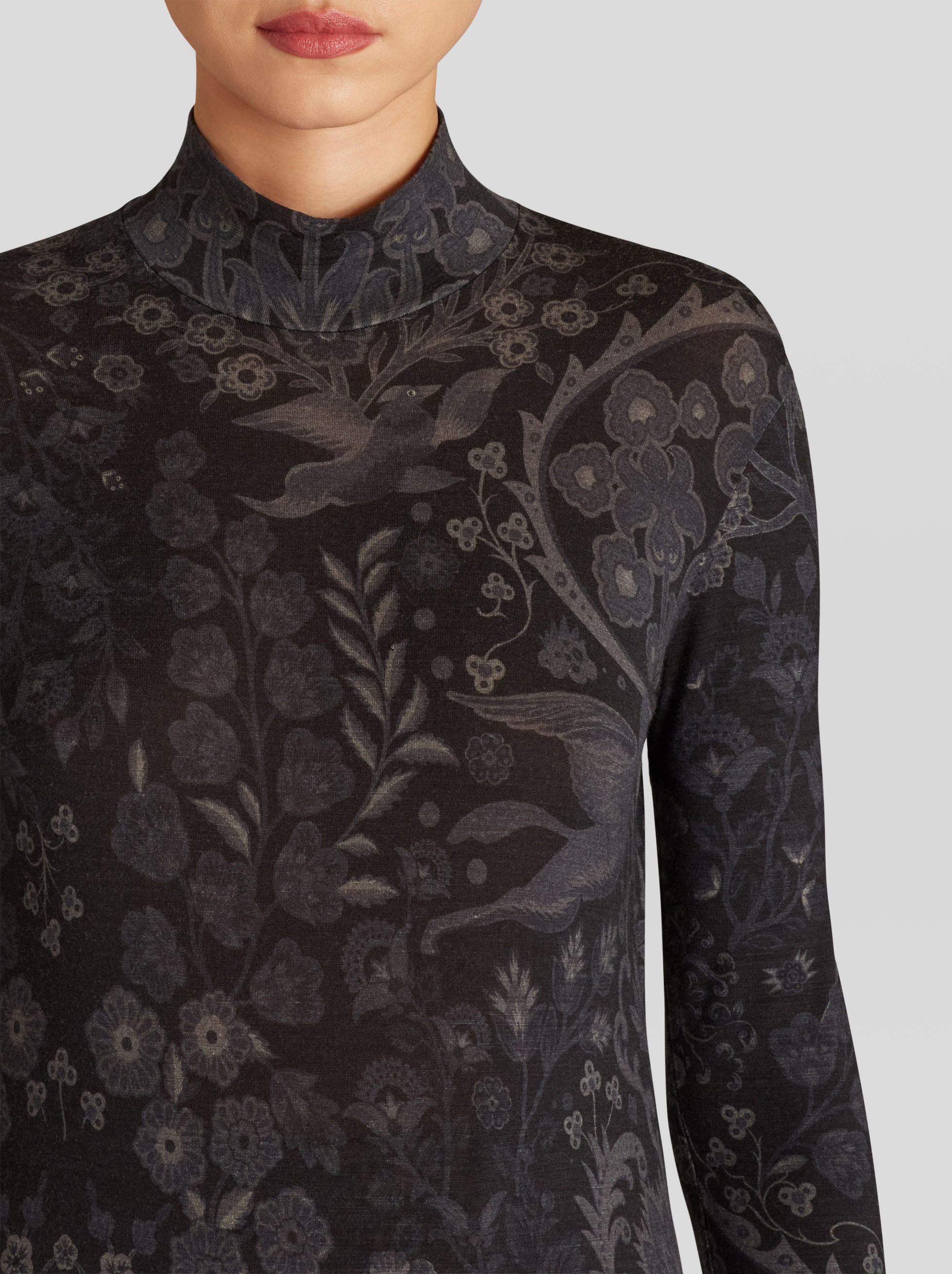 JERSEY JUMPER WITH ORNAMENTAL PRINT - 3
