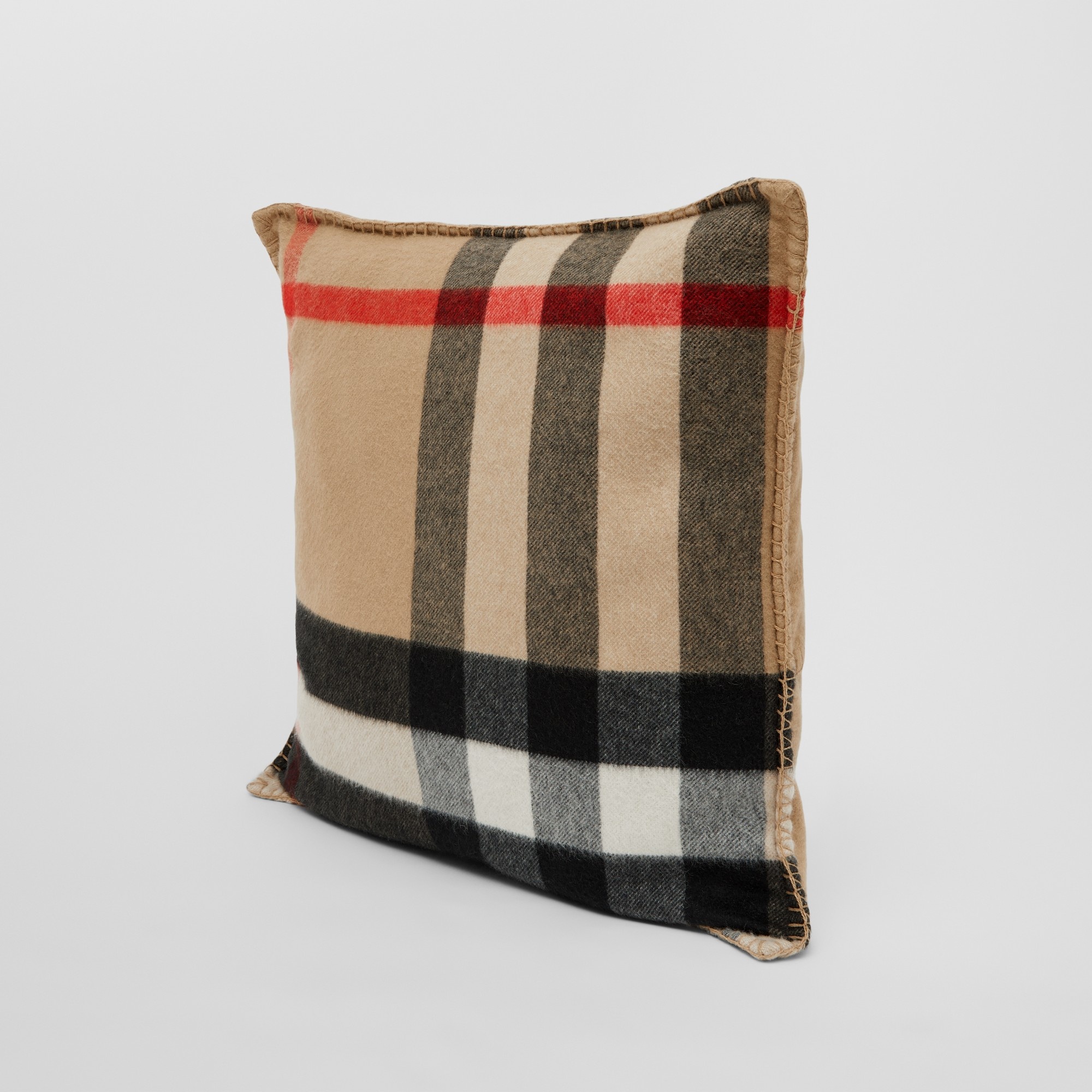 Exaggerated Check Cashmere Cushion Cover - 4
