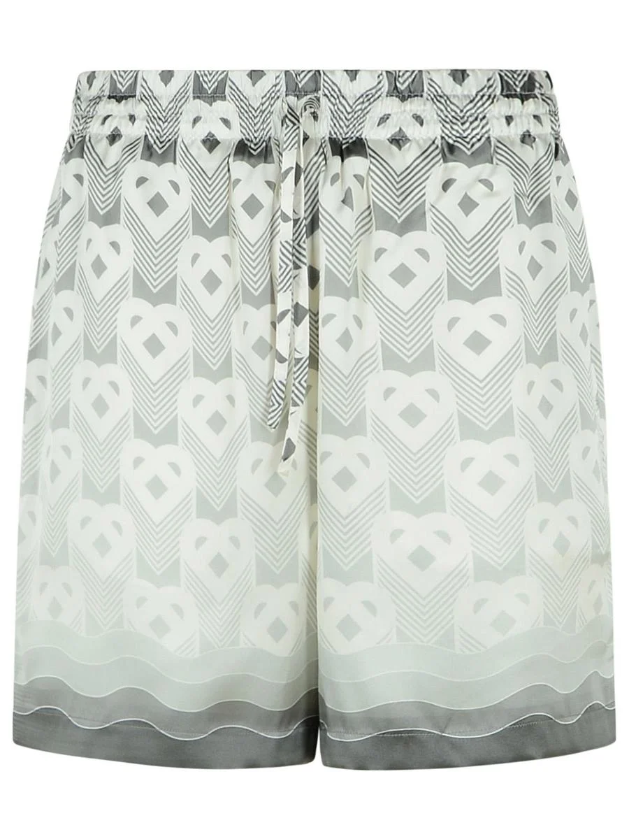 Casablanca Grey Silk Bermuda Shorts - 1