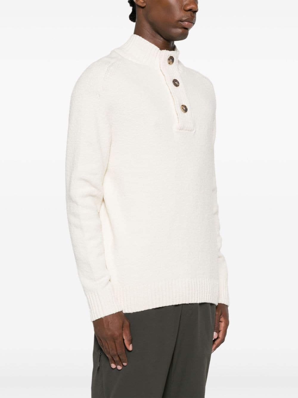 mock-neck chenille jumper - 3