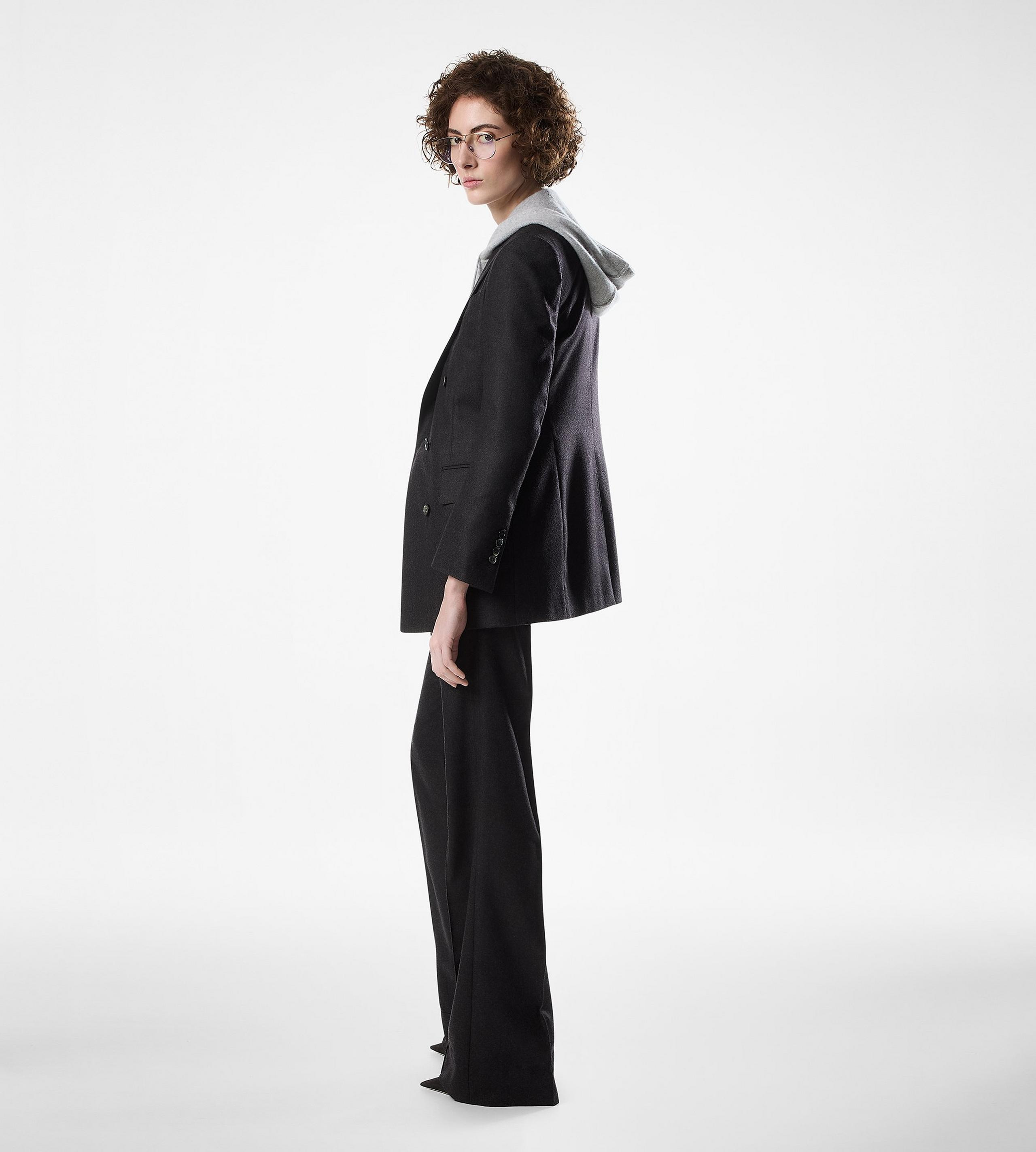 DOUBLE BREASTED PEAK LAPEL CASHMERE JACKET - 4